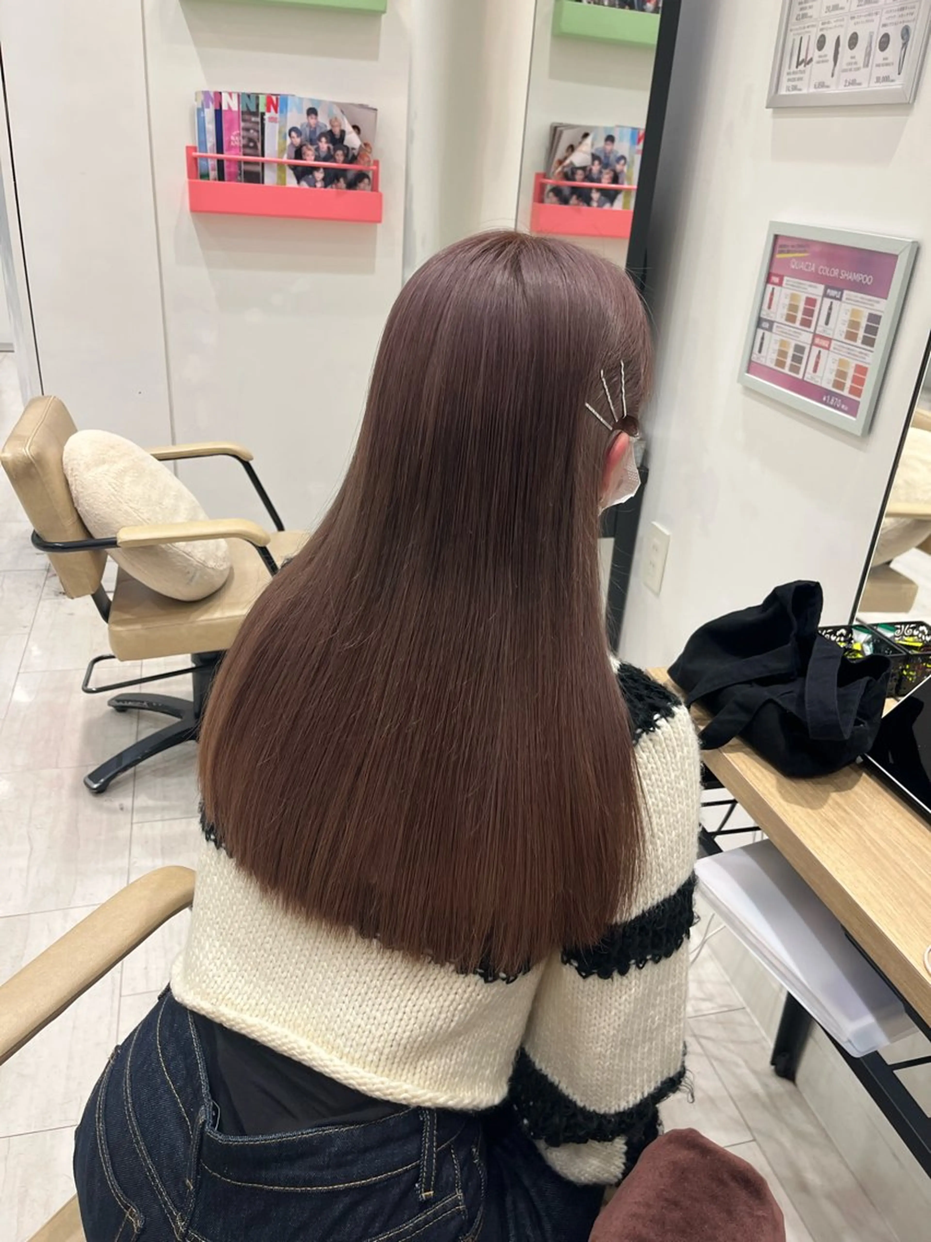 ロング カラー ダブルカラー MEI🎀つやカラー 🎀レイヤー🎀渋谷のヘアスタイル