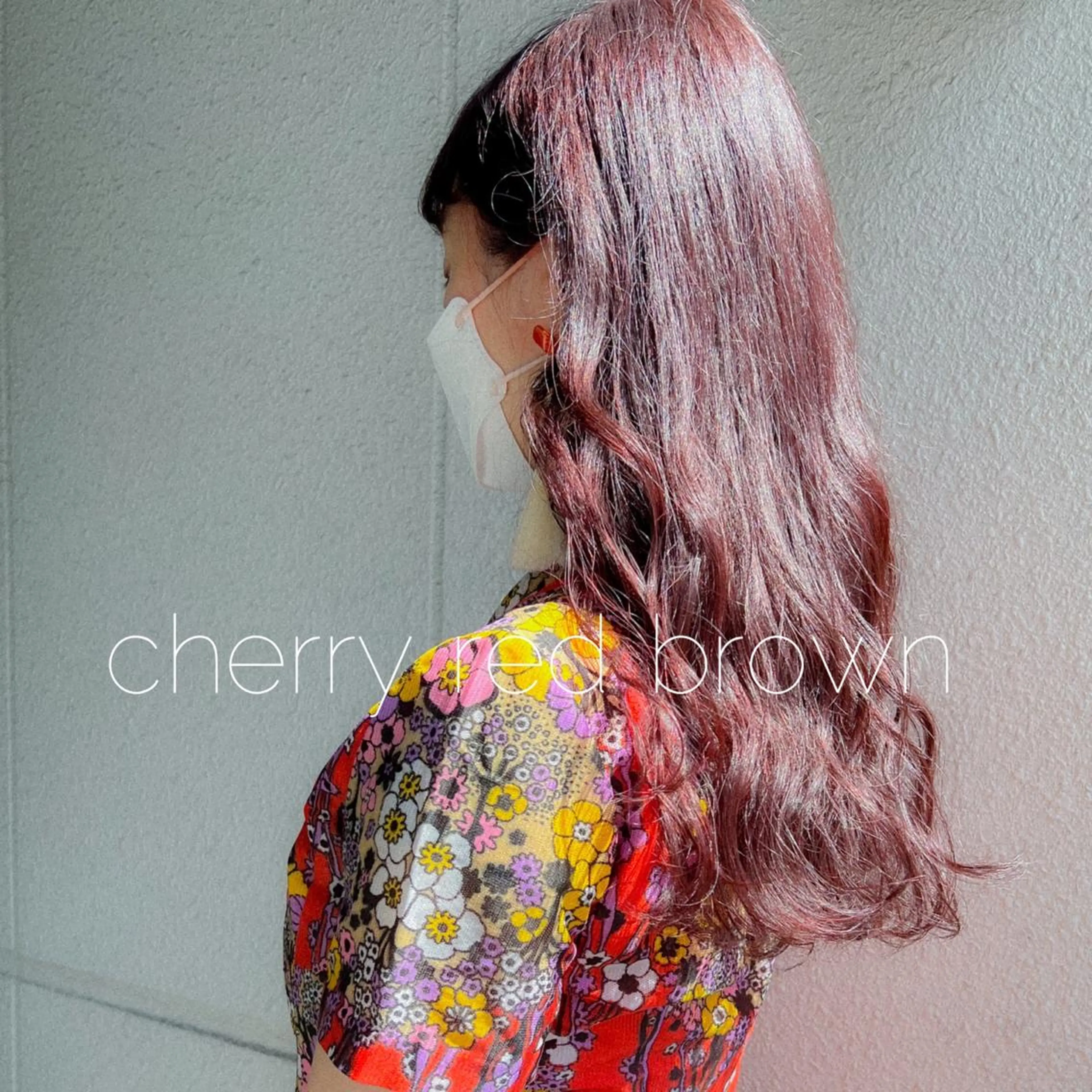 ロング カラー ブリーチ ブリーチなしカラー レッドカラー カット ヘアカラー トリートメント facce所属・カラーパティシエ facce🌼ikoのヘアスタイル