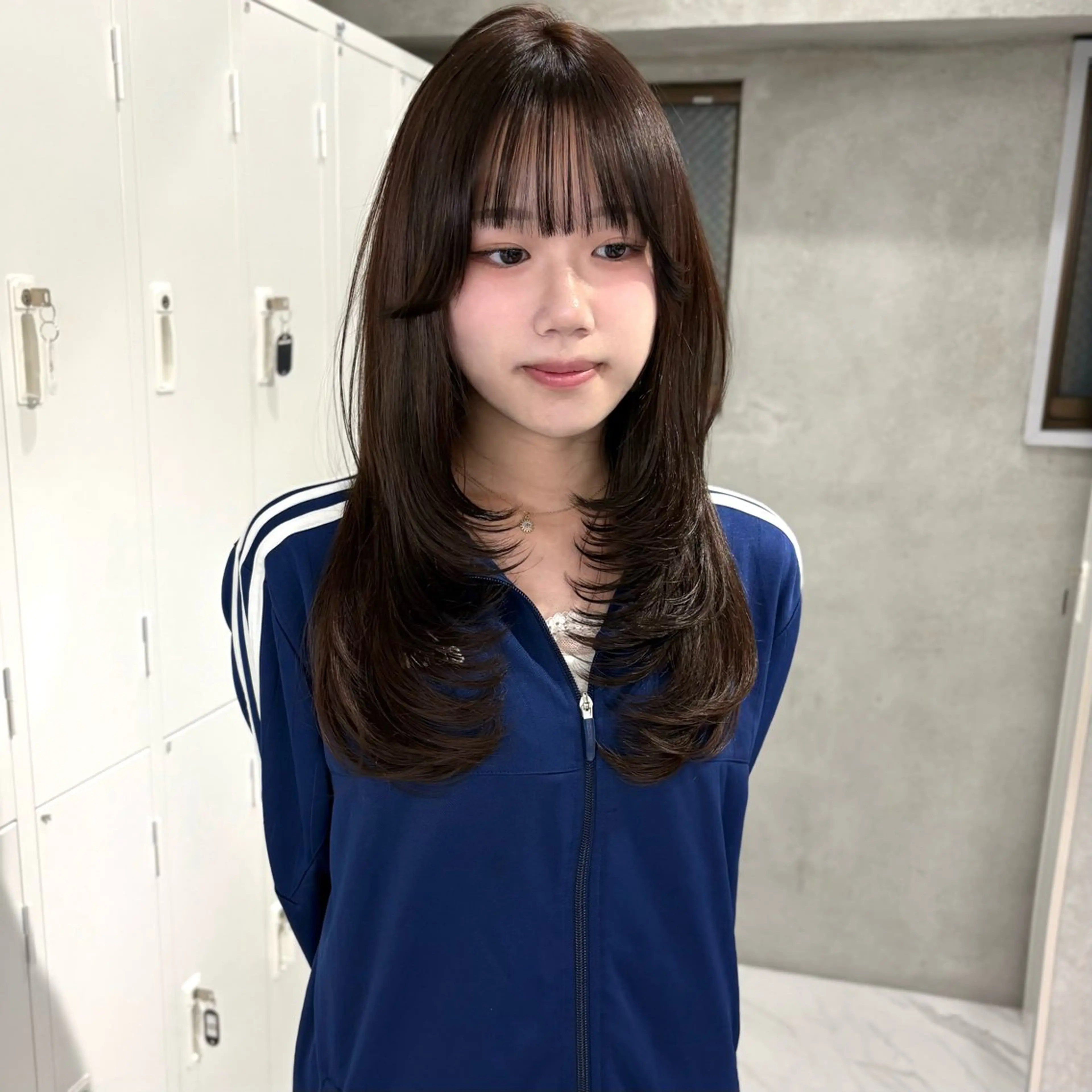セミロング レイヤーカット ヘアカラー トリートメント riko/レイヤー/ 艶カラー/ヘアセットのヘアスタイル