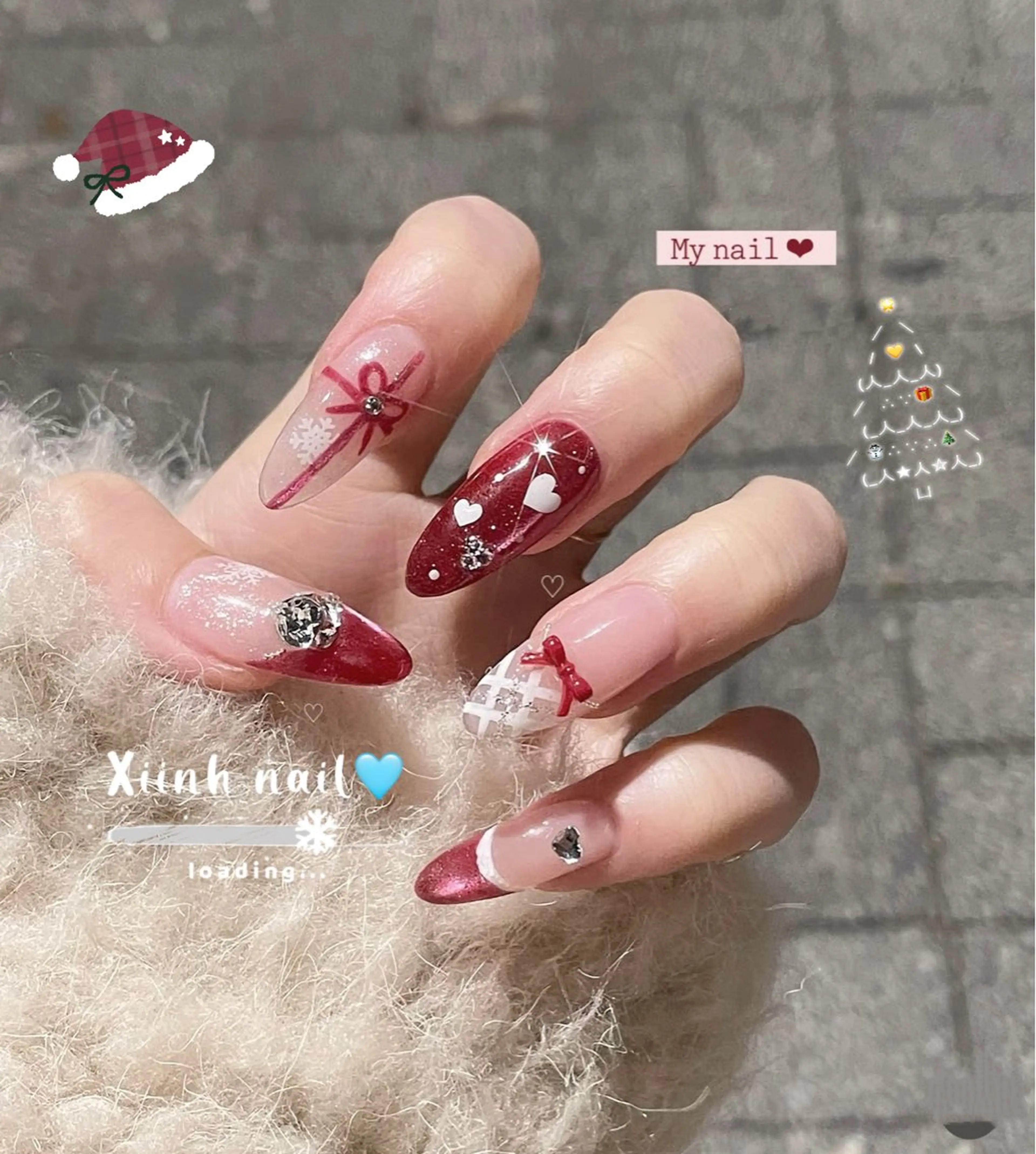 ネイル ブラウン チークネイル 桜ネイル 長さ出し フットネイル ハンドネイル XIINH NAIL SALONのネイルデザイン