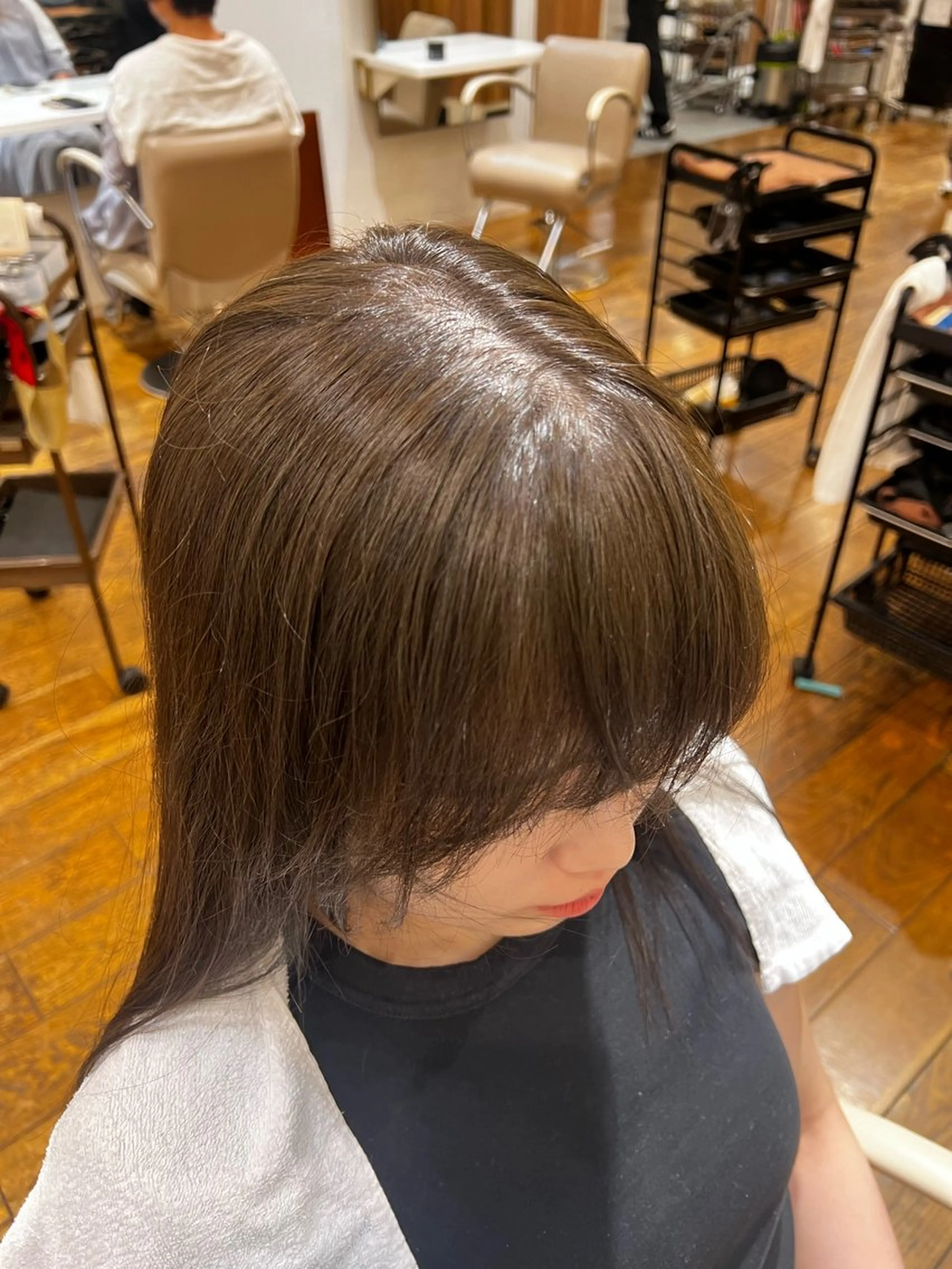 ミディアム カラー トーンアップ🦢 ユメのヘアスタイル