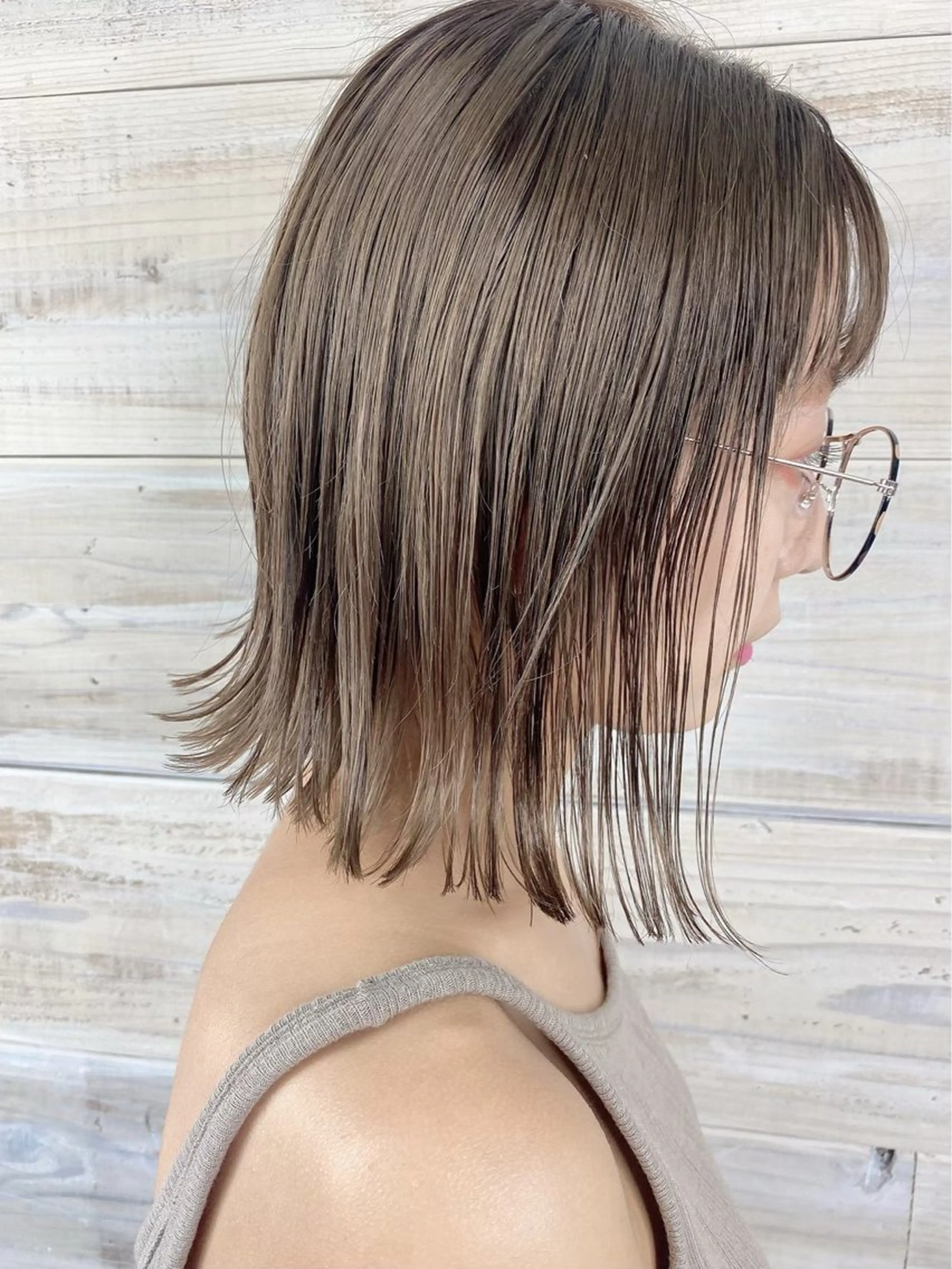 ミディアム 齊藤 海零のヘアスタイル