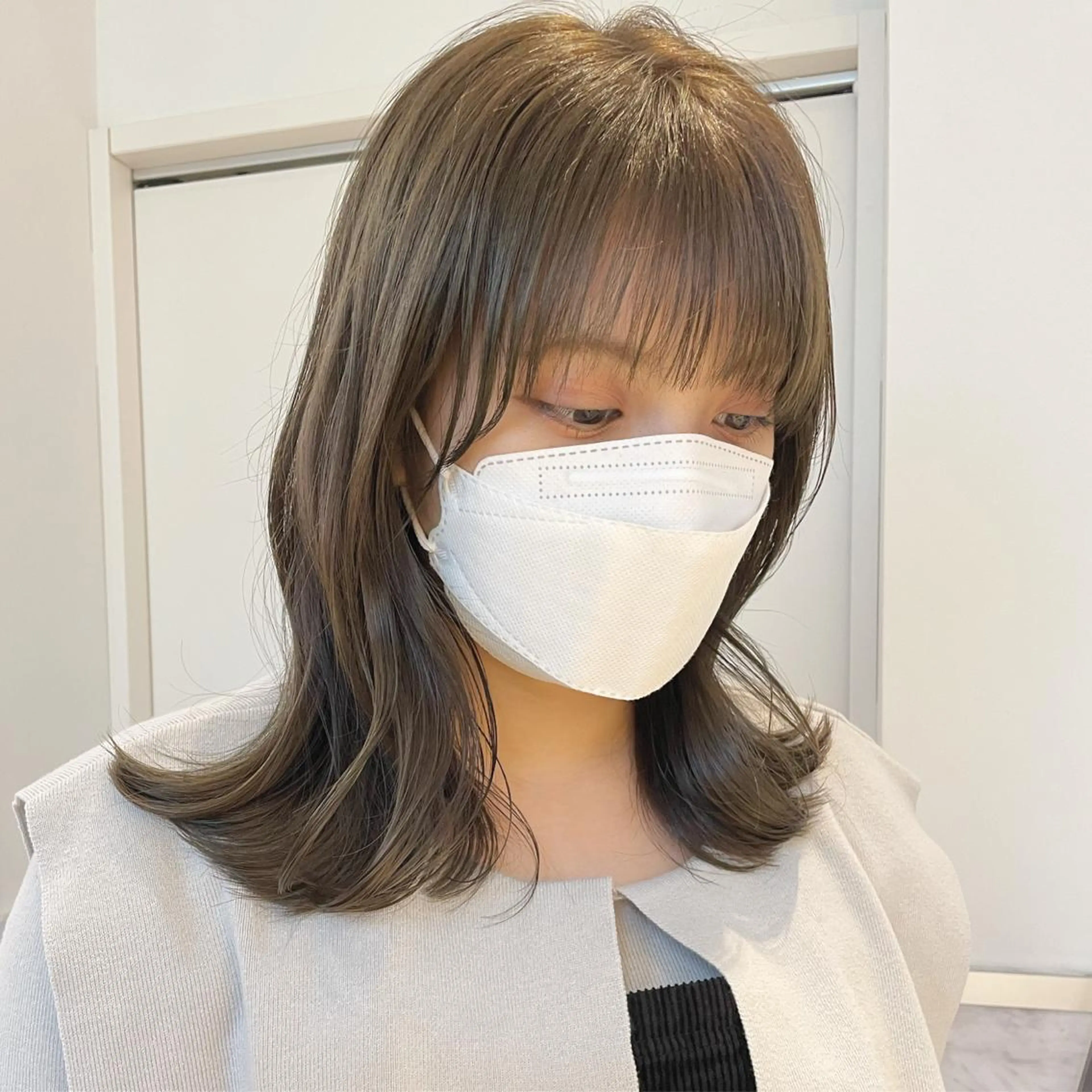 ミディアム カラー カット ヘアカラー トリートメント 🫧透明感ヘア🫧 🧸竹花　彩希🧸のヘアスタイル