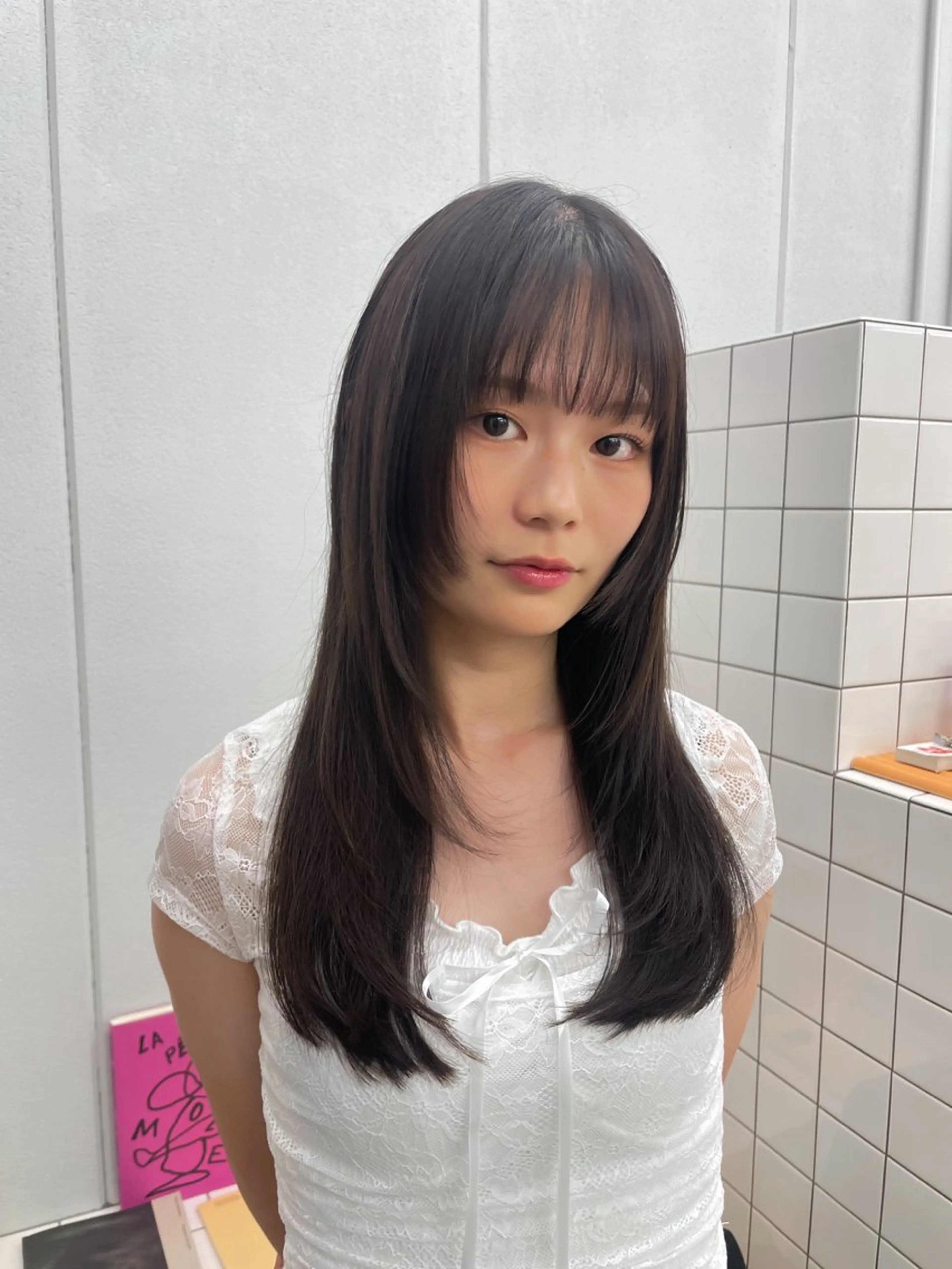 セミロング カラー カット ヘアカラー 関 京磨のヘアスタイル