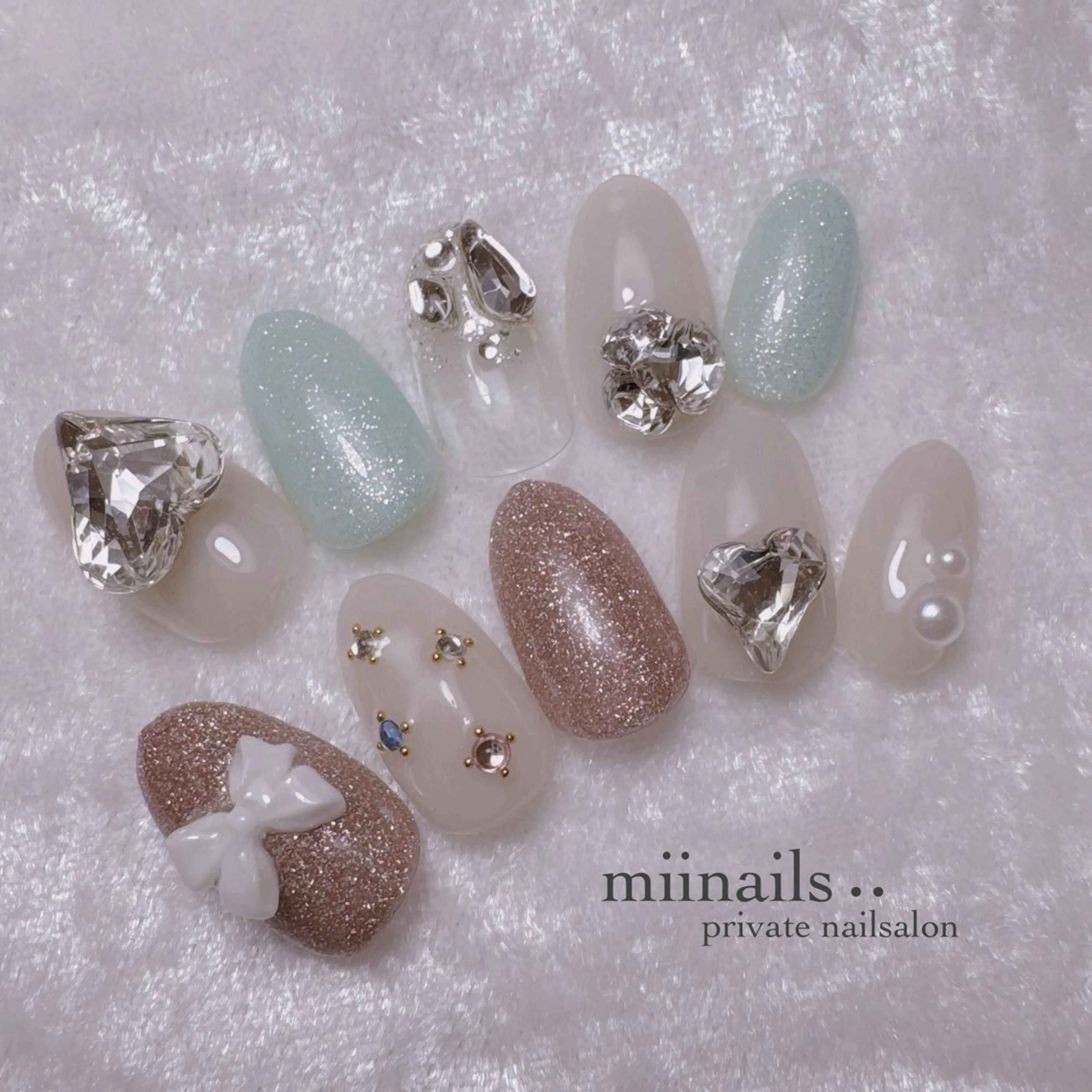 ネイル 韓国ネイル ワンホンネイル ハンドネイル nailsalon miinailsのネイルデザイン