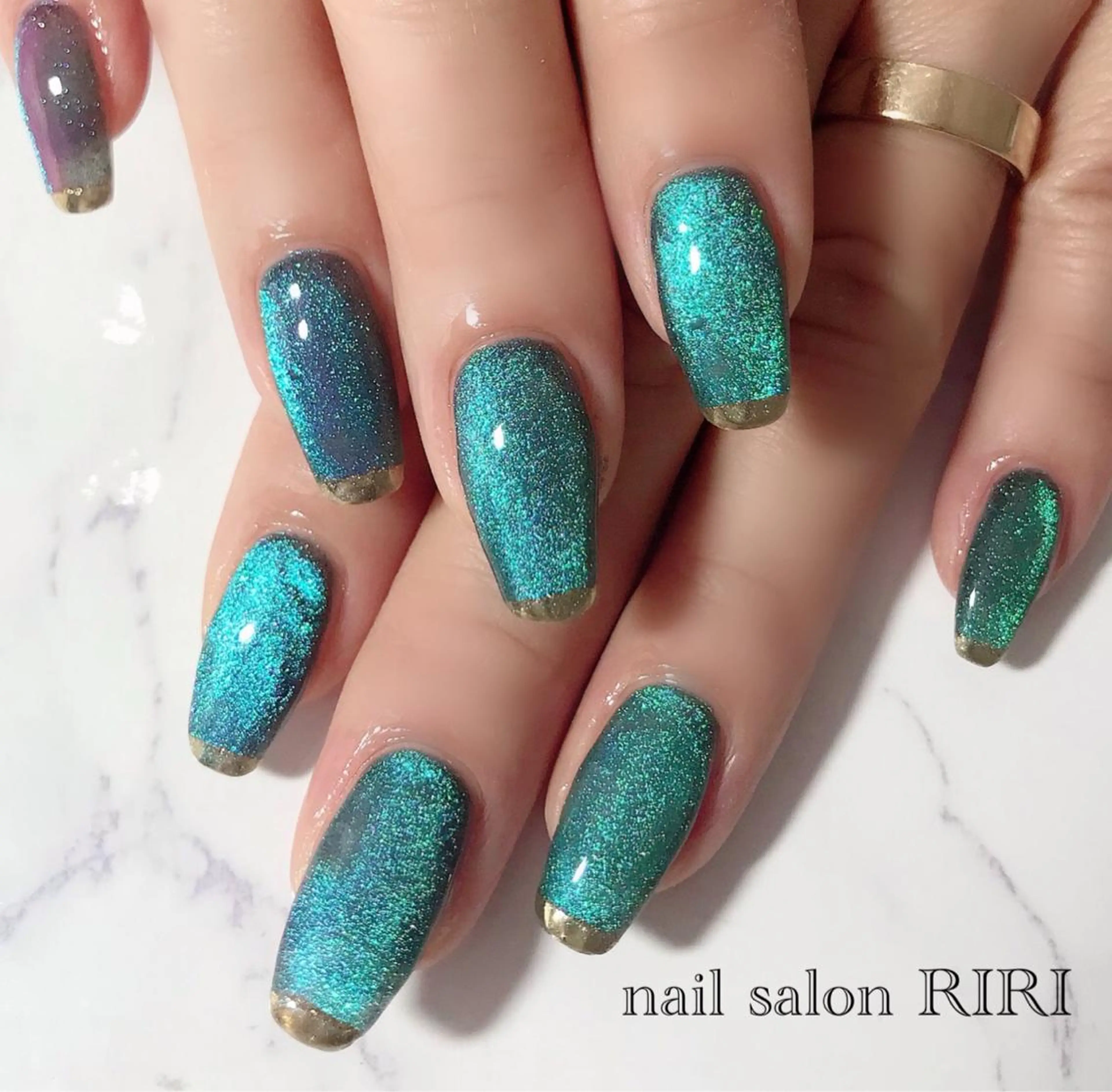 ネイル フレンチネイル マグネットネイル ミラーネイル private  nail  salon RIRI所属・RIRI リリのネイルデザイン