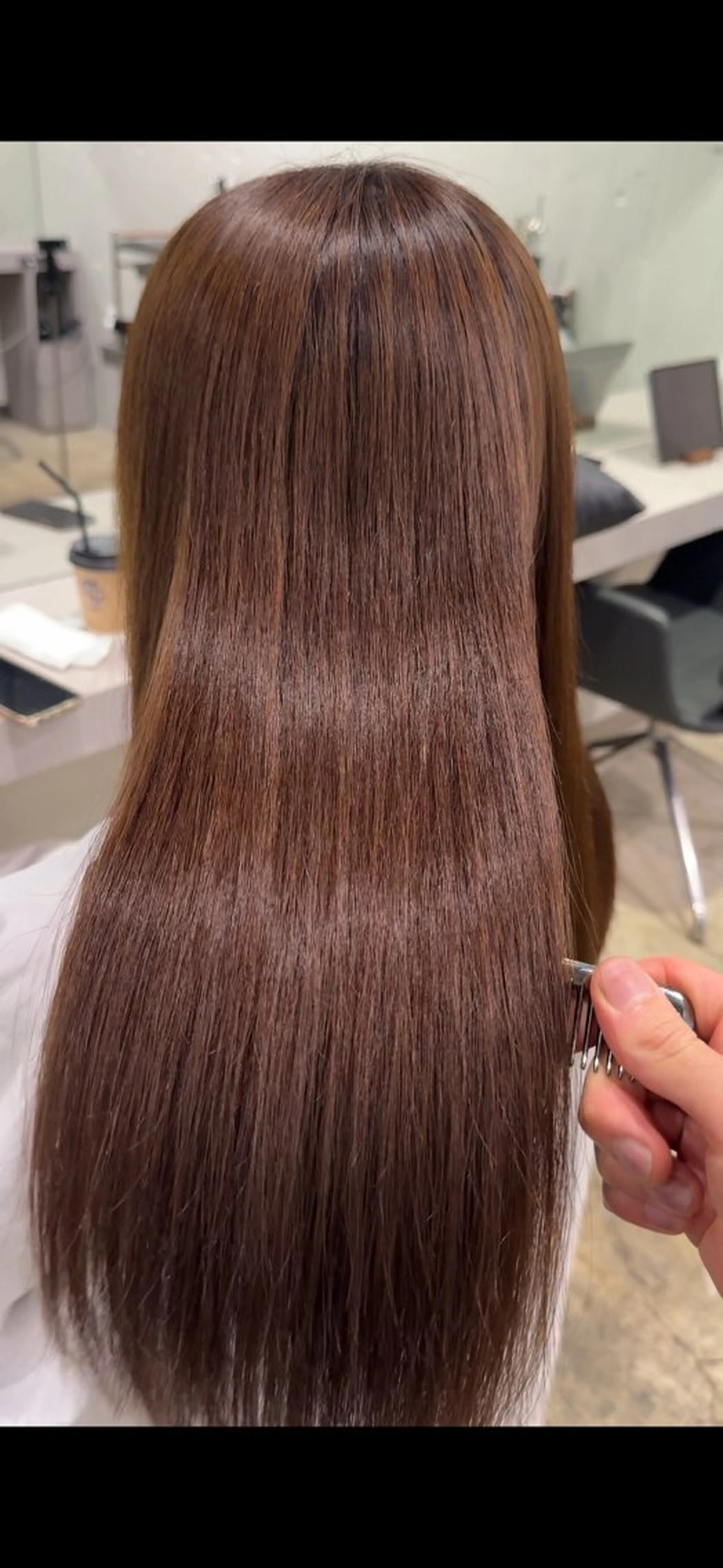 ロング パーマ 似合わせカット✨ 美髪縮毛矯正/松本のヘアスタイル