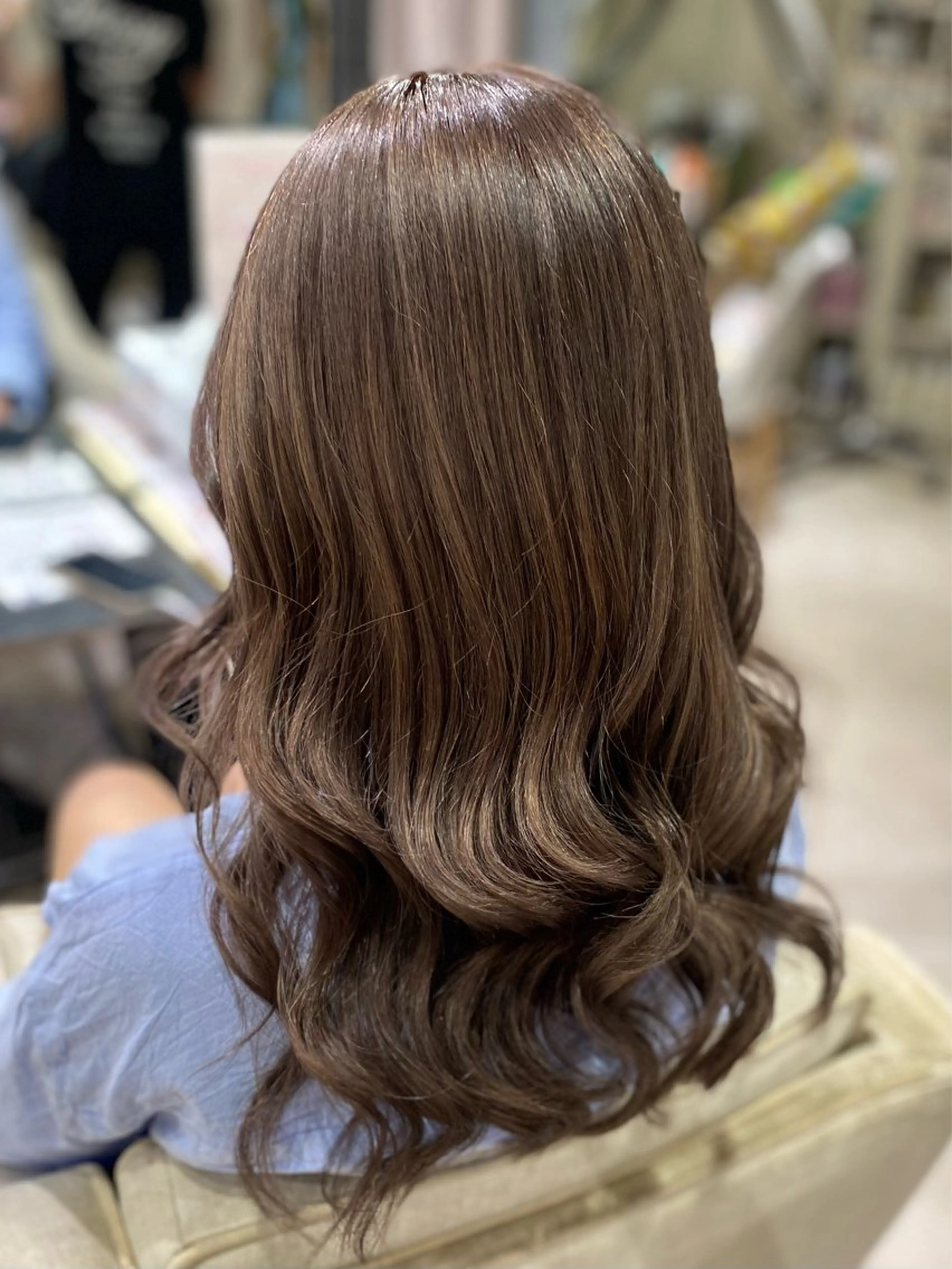 セミロング ヘアカラー ハイトーン✨艶髪💘 💘 AYANO💘のヘアスタイル