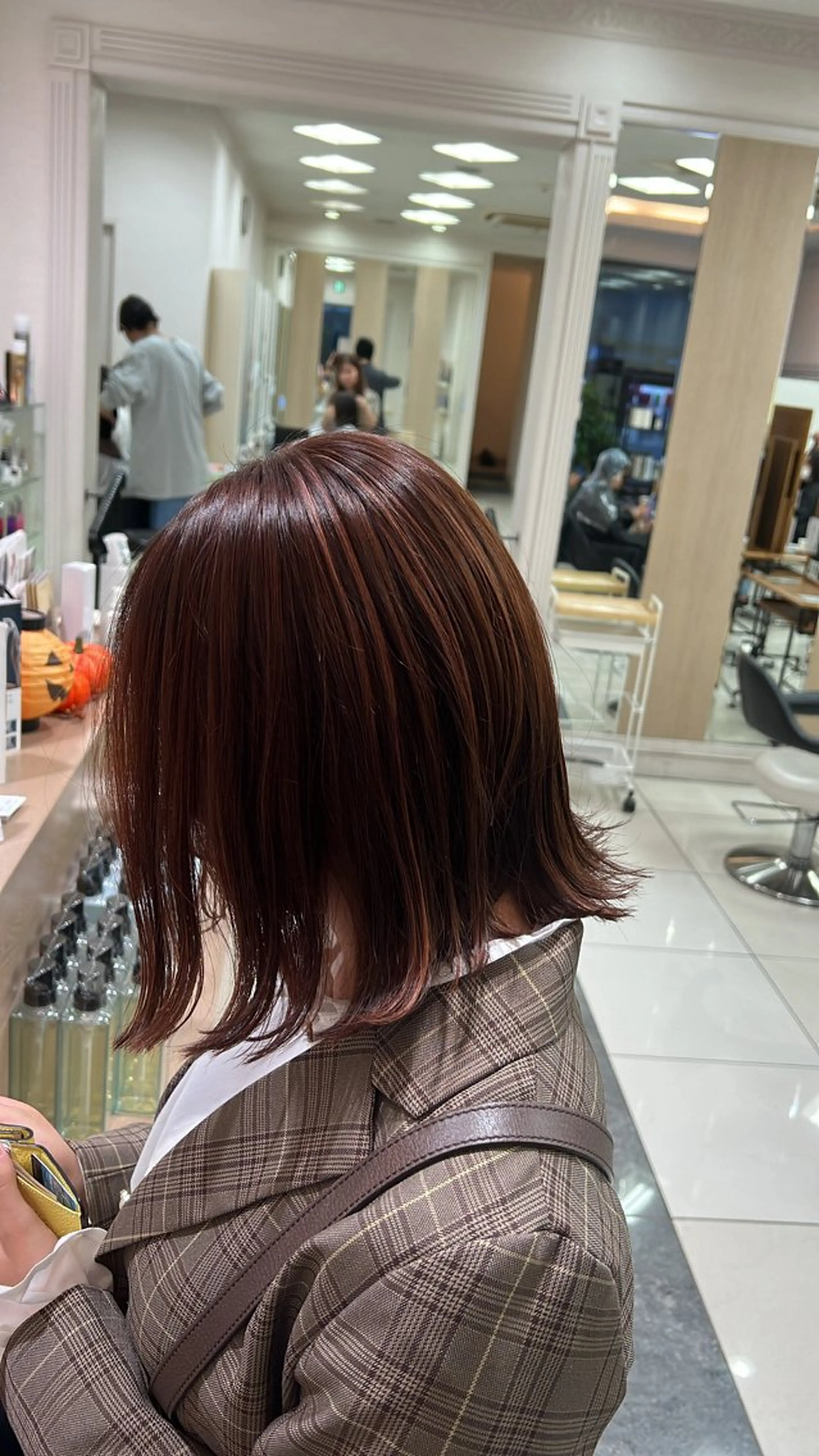 ミディアム ハイライト カット ヘアカラー トリートメント 透明感カラー/ボブ/ nanamiのヘアスタイル