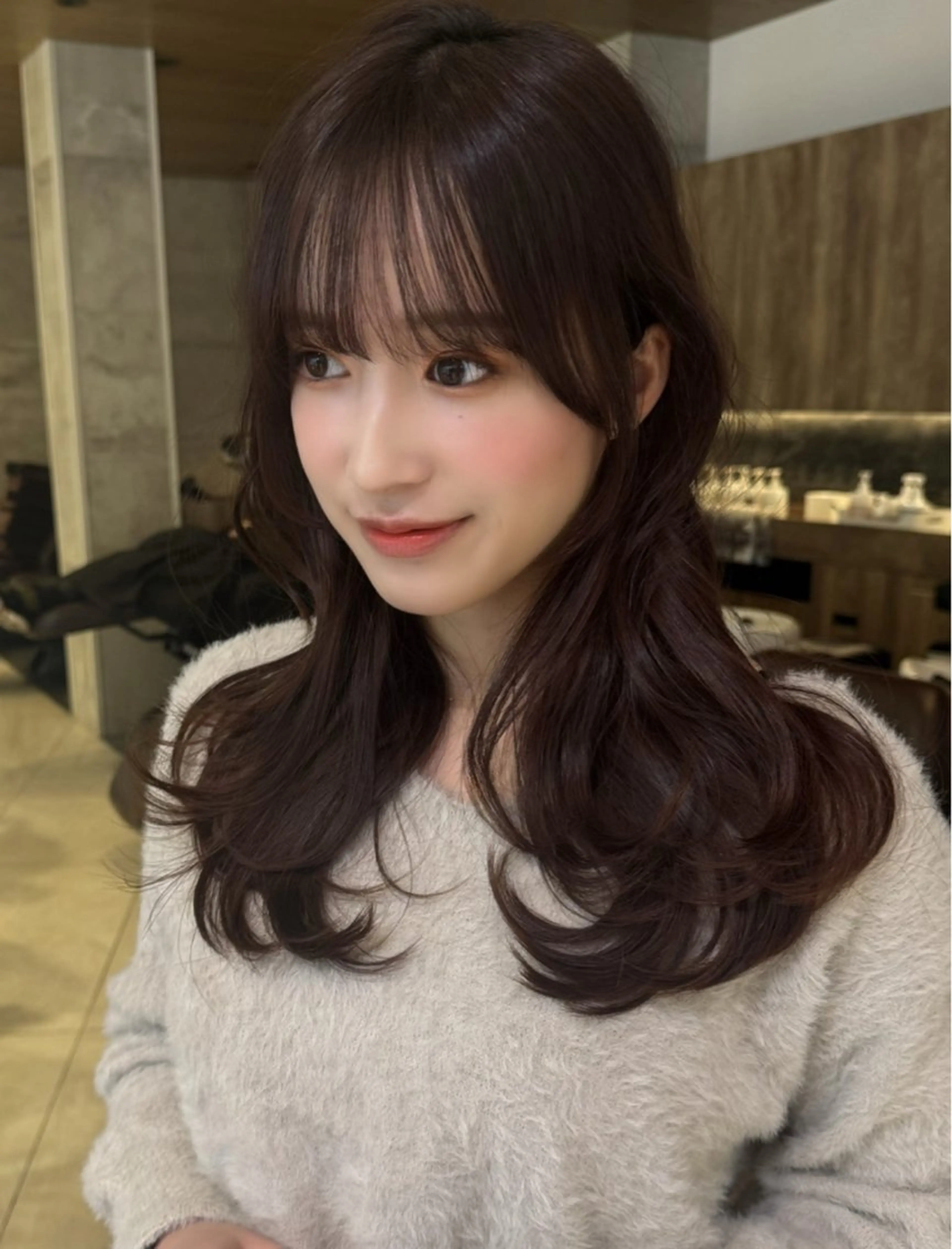 セミロング 無料カットモデル /レイヤー特化/荒砂のヘアスタイル