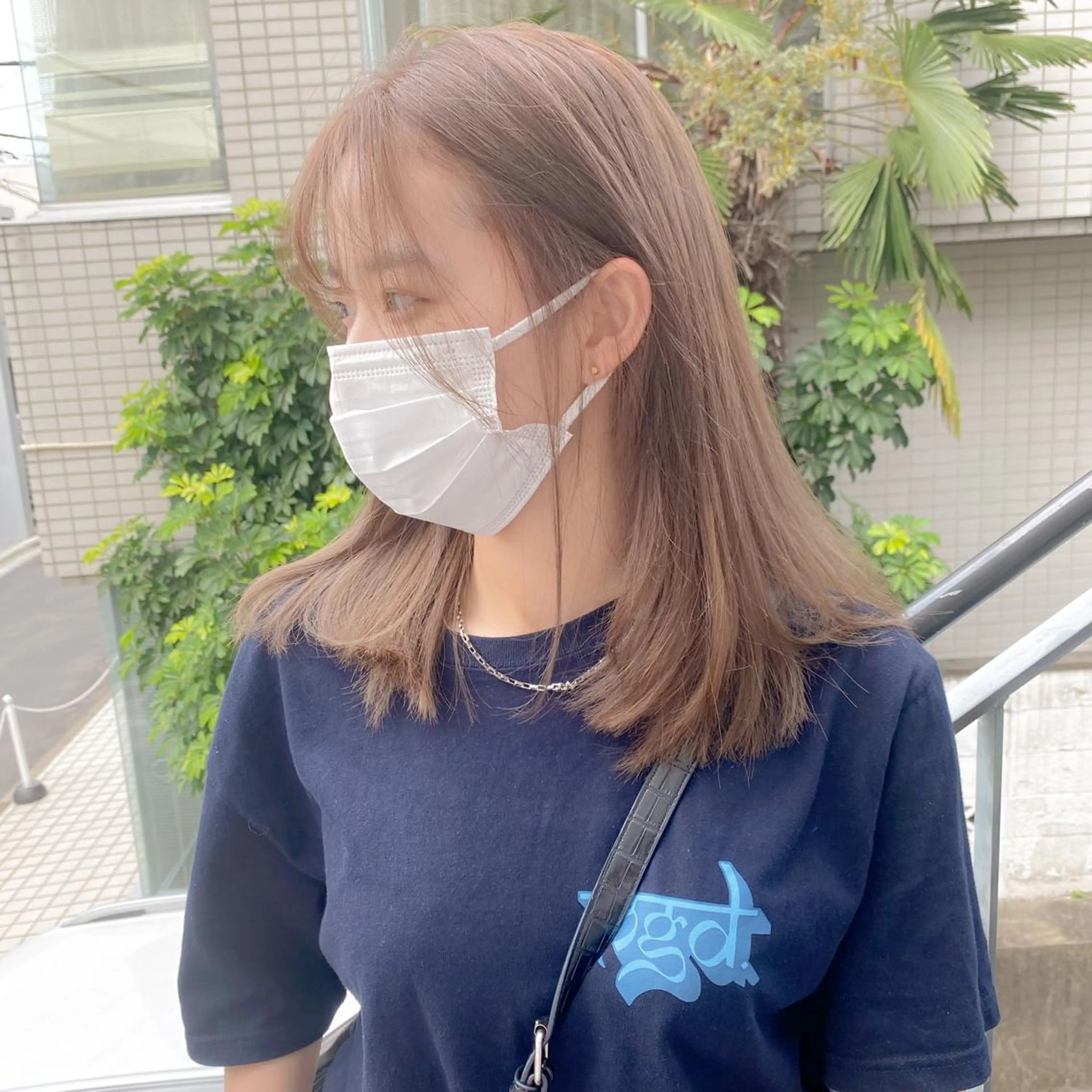 ミディアム カラー 艶髪ブリーチ 永井竜也のヘアスタイル
