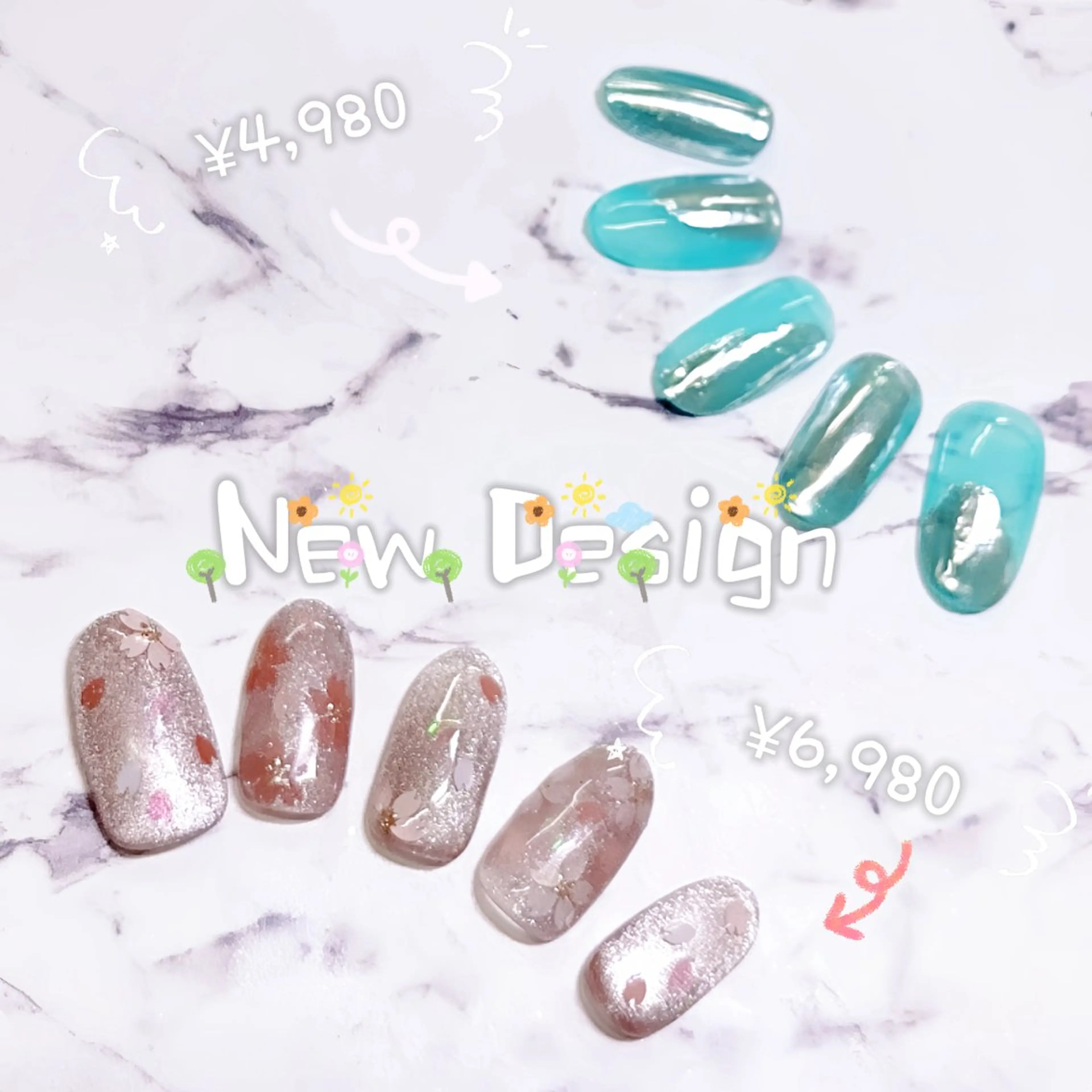 ネイル ハンドネイル Alushe平井店 🔅アイ🔅のネイルデザイン