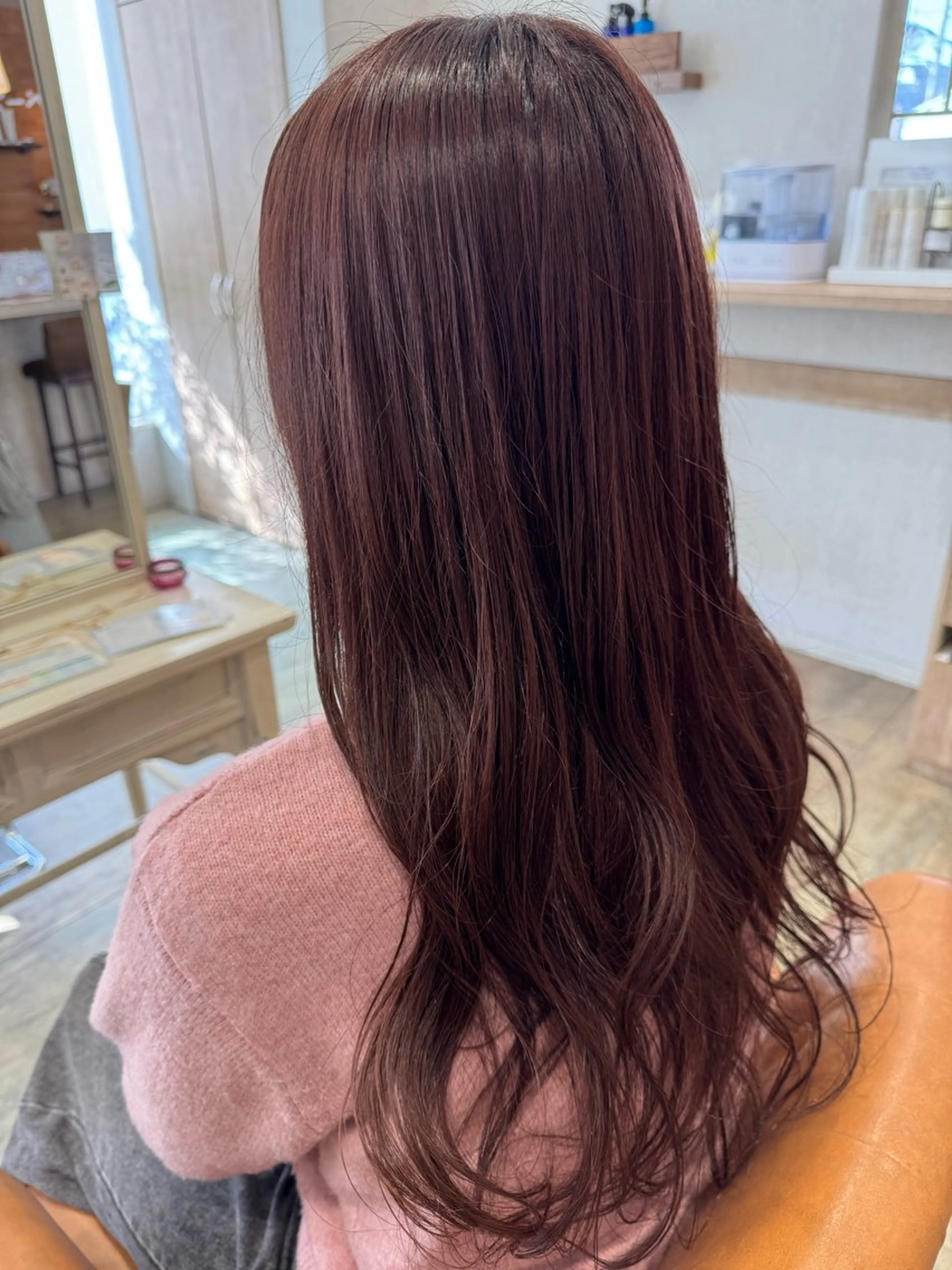 ロング カラー ブラウンカラー ピンクカラー ピンクブラウン カラーモデル募集中✨ 田中未来のヘアスタイル