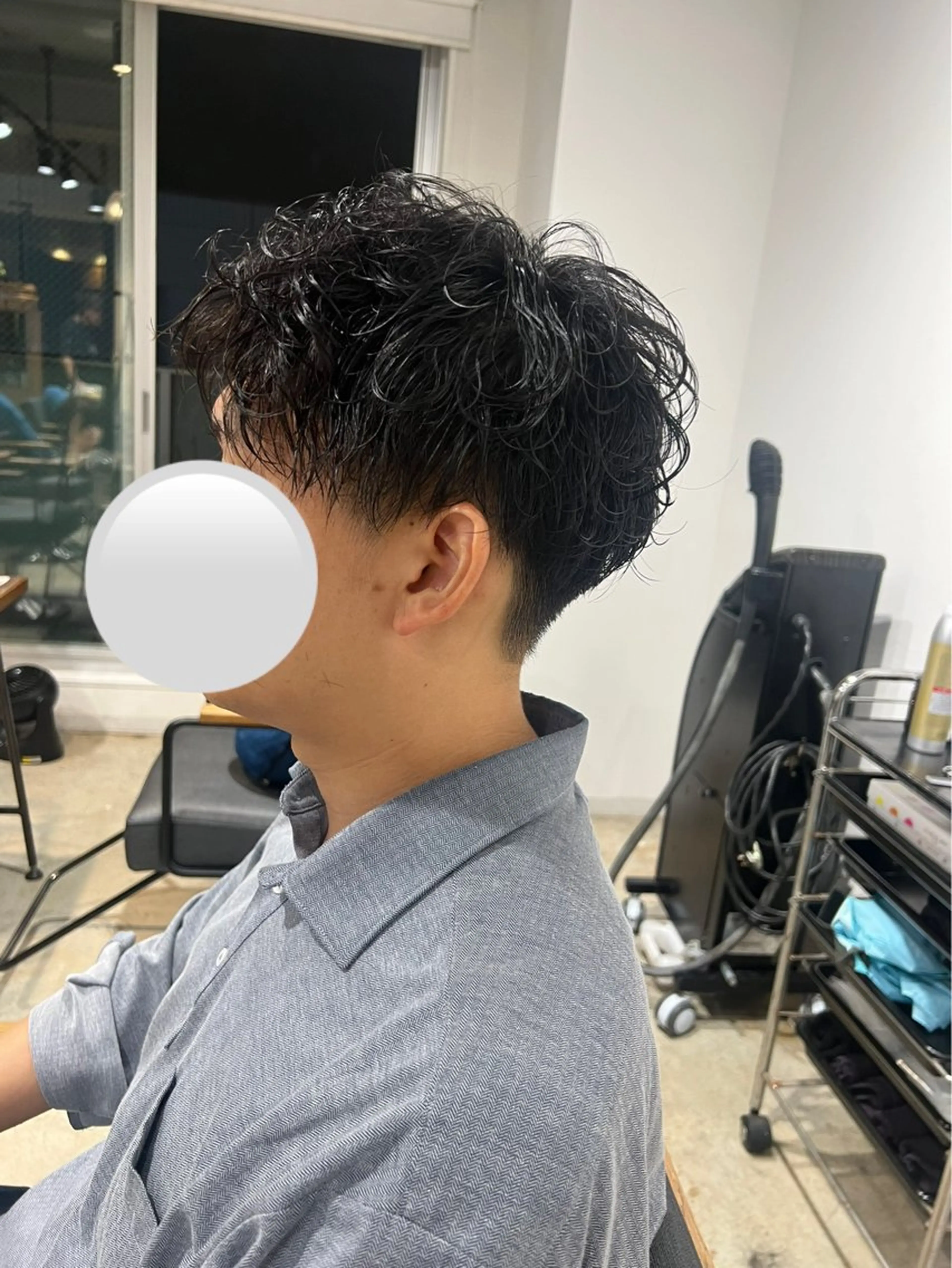 ショート パーマ メンズ メンズパーマ 波巻きパーマ 艶カラー🌙ショート /ボブ/小由葵のヘアスタイル
