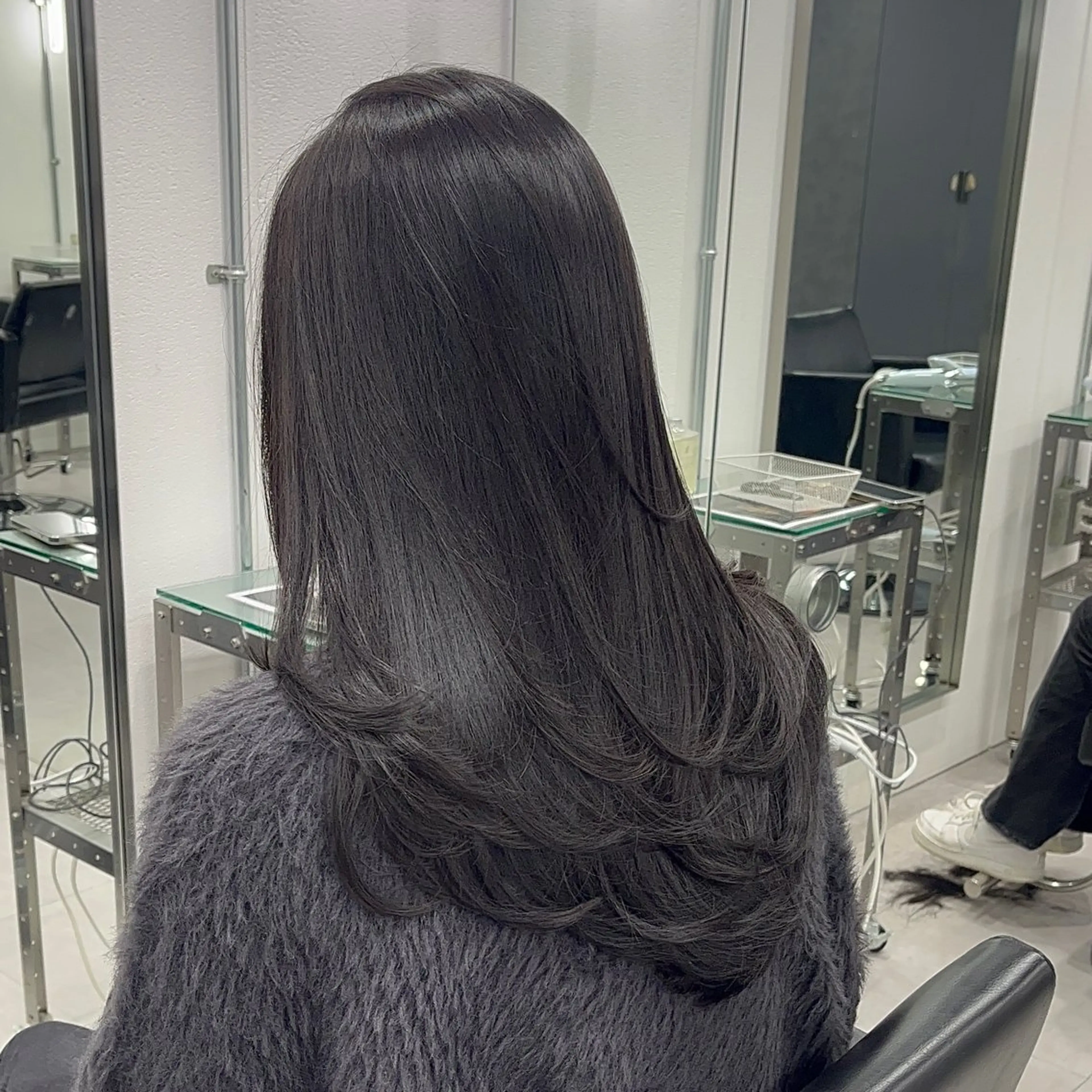 カラー 透明感カラー グレージュ ヘアカラー やまもと ここのヘアスタイル