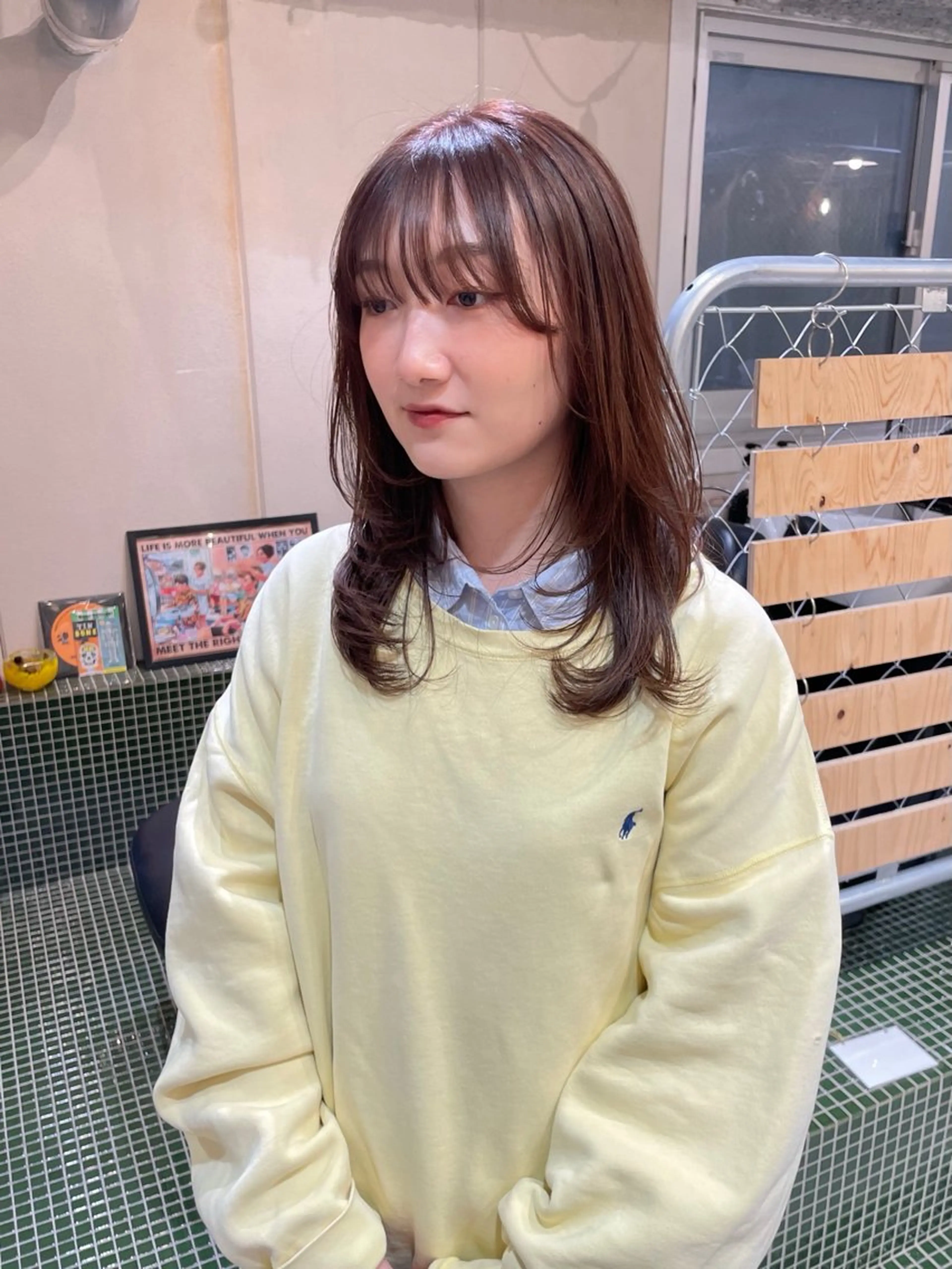 ミディアム カット ヘアカラー トリートメント ニュアンスヘア /透明感🪽AYAのヘアスタイル