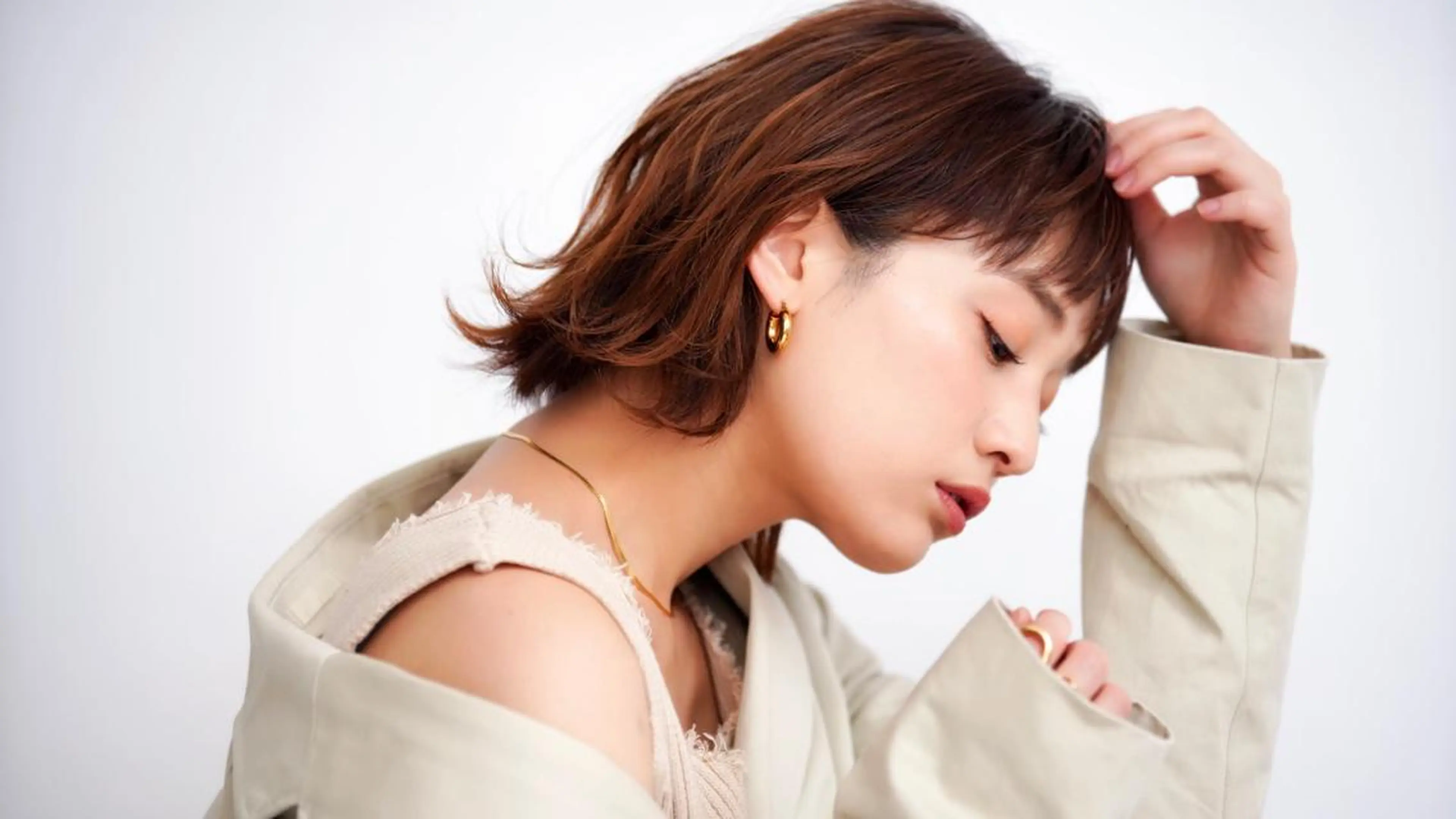 ミディアム ショート ボブ 梅田 木戸健人のヘアスタイル