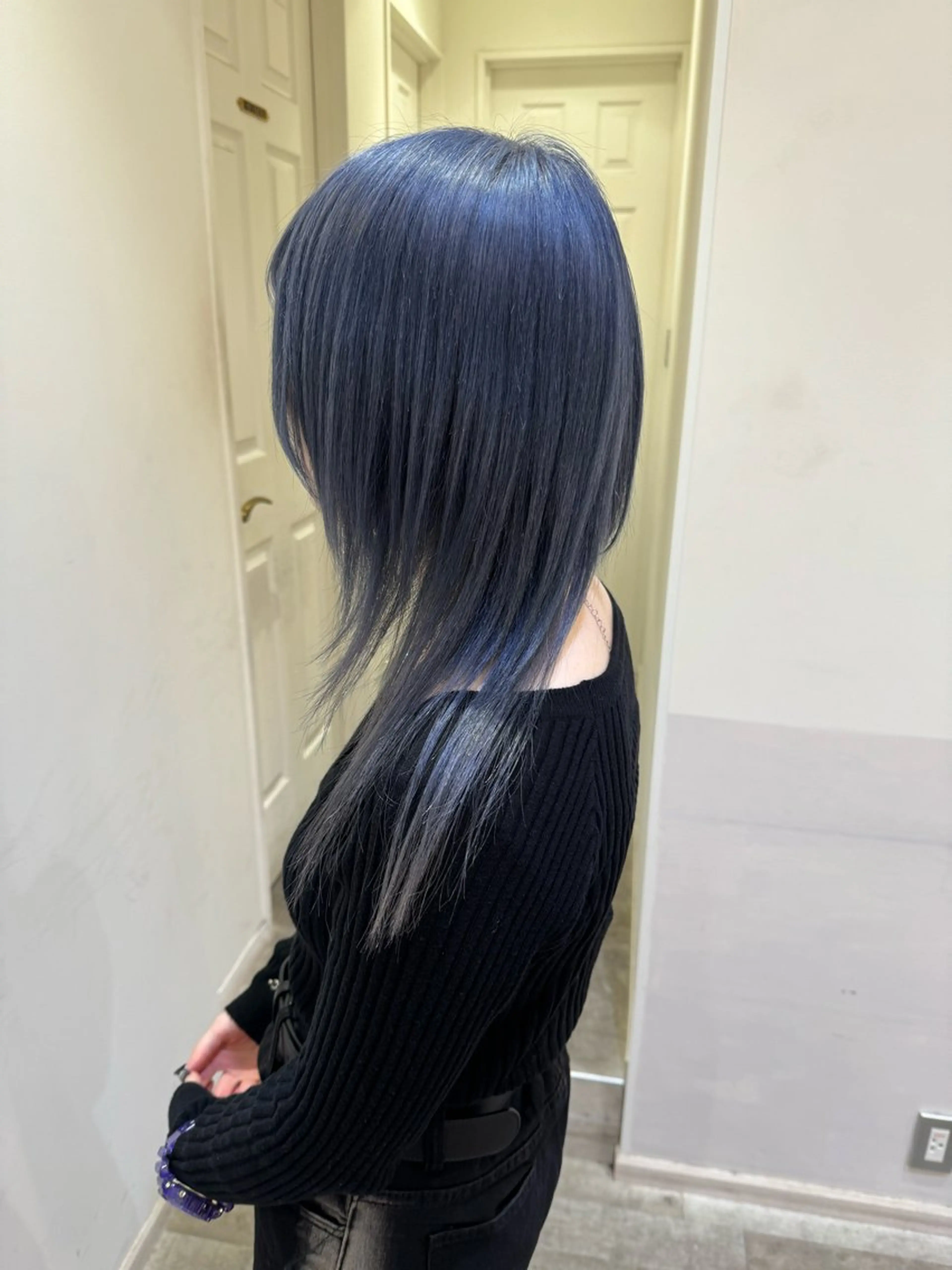 セミロング カラー ブリーチ ケアブリーチ ダブルカラー ヘアカラー トリートメント 当日ok🩷横浜 エクステ／RIEのヘアスタイル