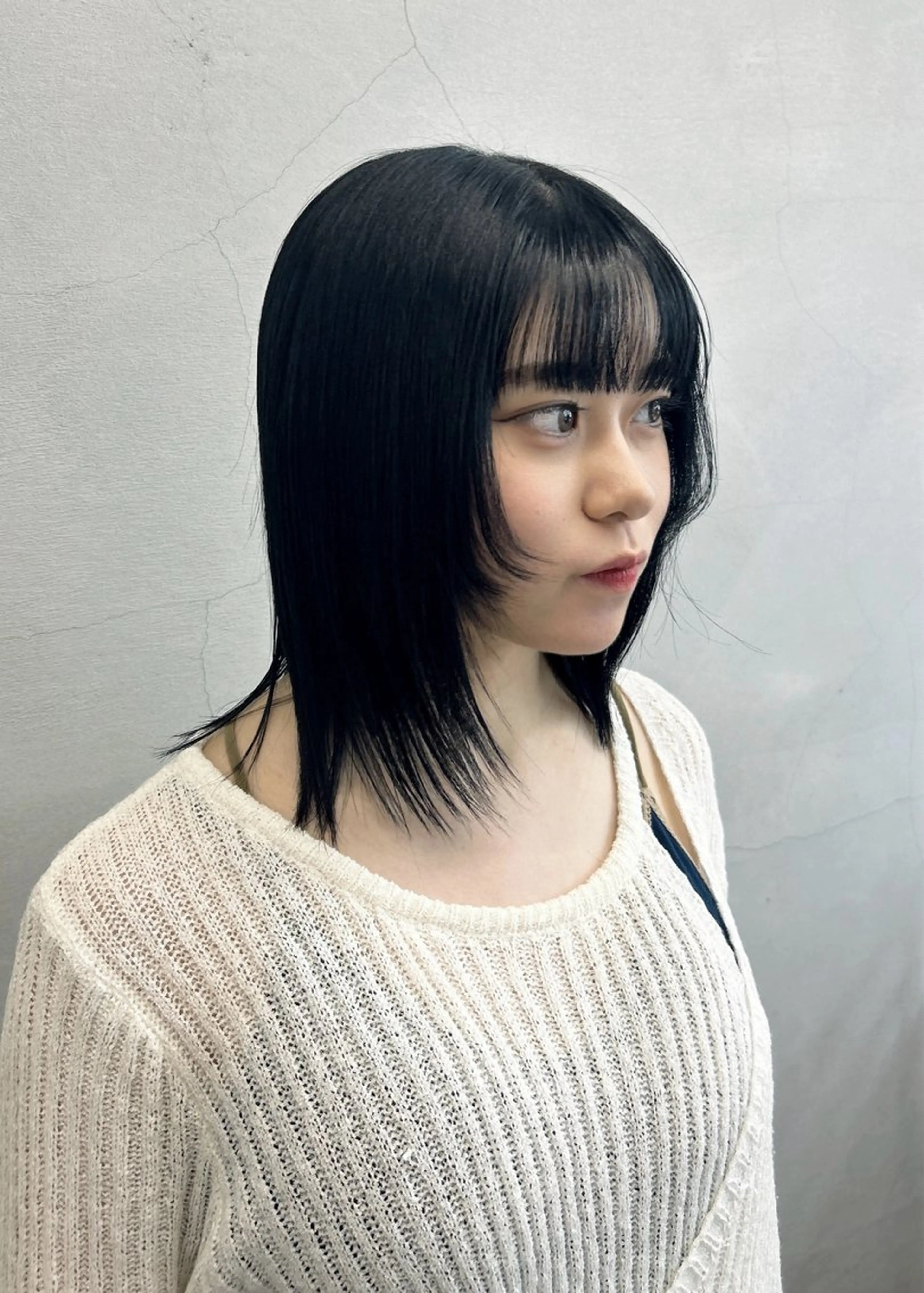 ミディアム カラー 黒髪 透明感カラー ヘアカラー wabi【ワビ】所属・manami/ヘア セット/ハイトーンのヘアスタイル