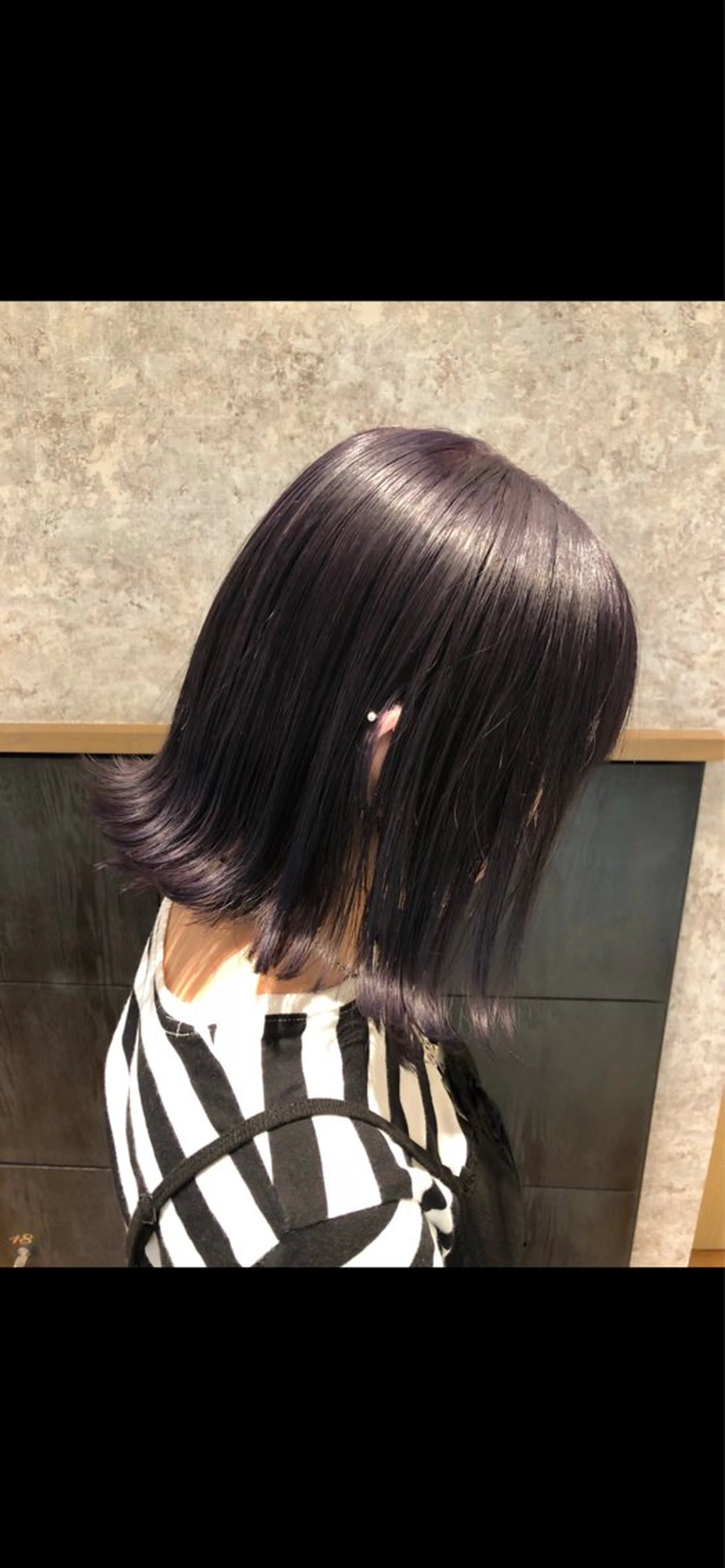 ミディアム カラー ブリーチ ラベンダーカラー ボブ ハイトーン/似合わせ 🎗️山内のヘアスタイル