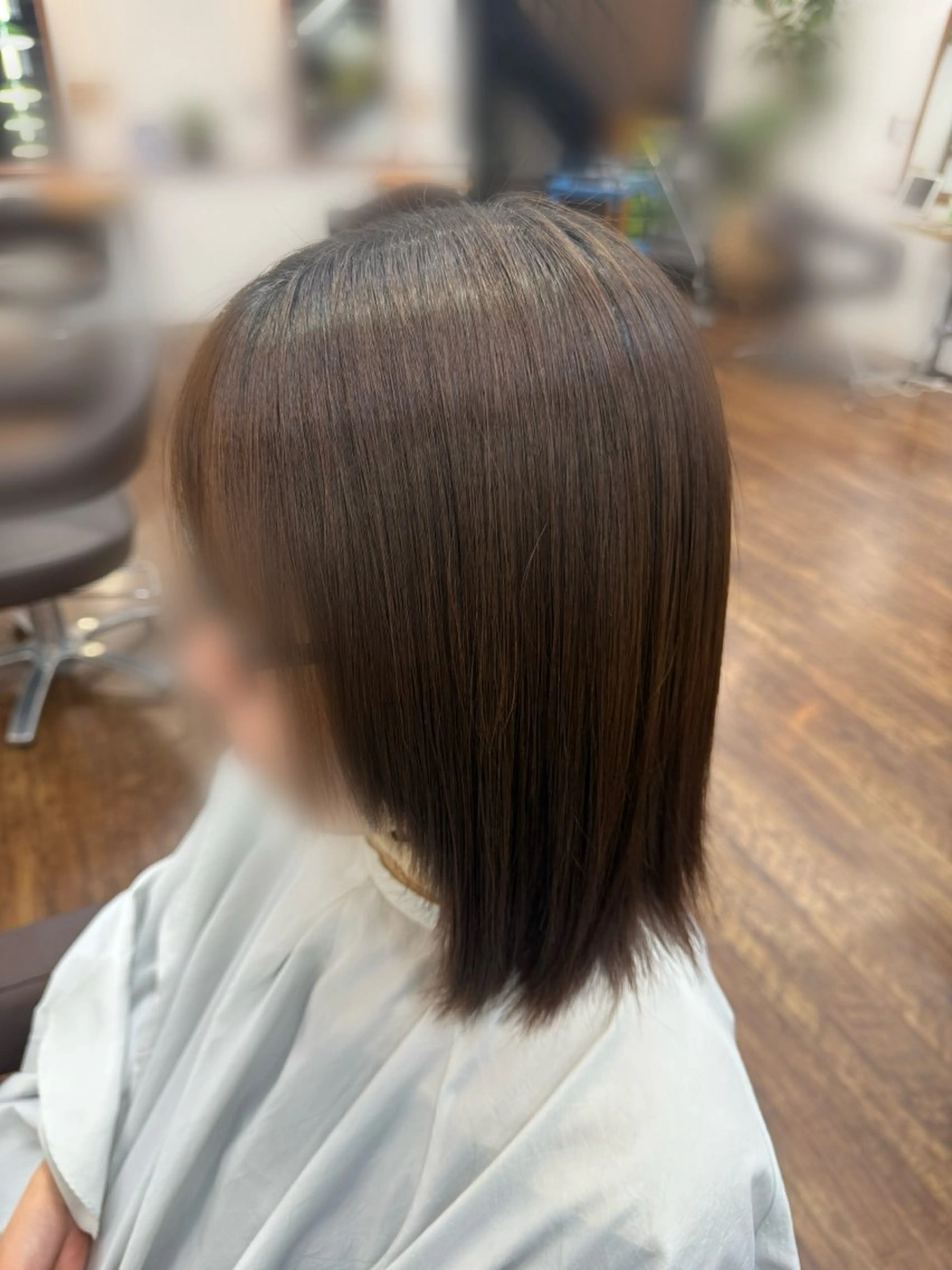 ミディアム パーマ 縮毛矯正 須谷 由李のヘアスタイル