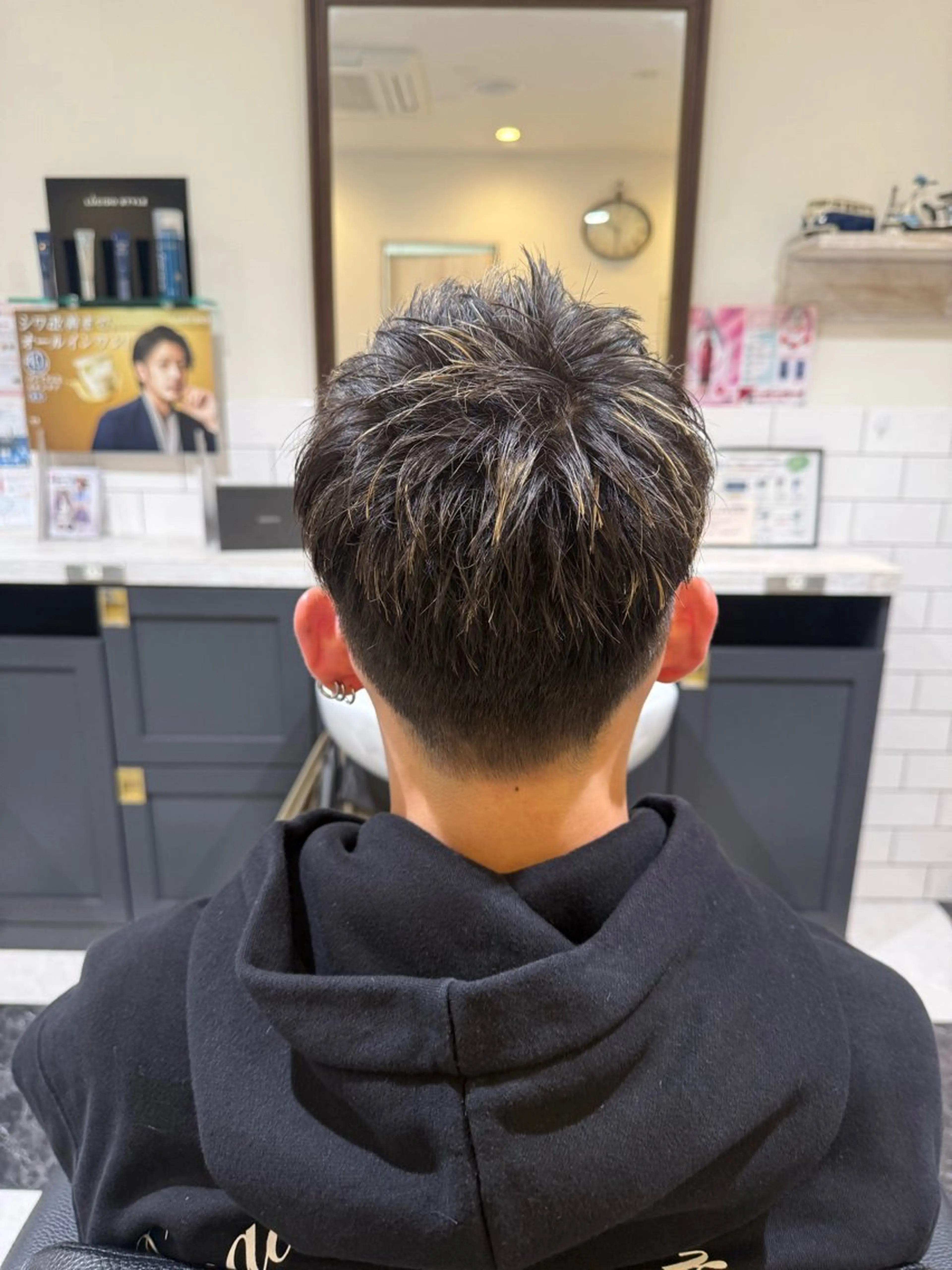 ショート メンズ カット 似合わせカットパーマ 長峯丈士のヘアスタイル