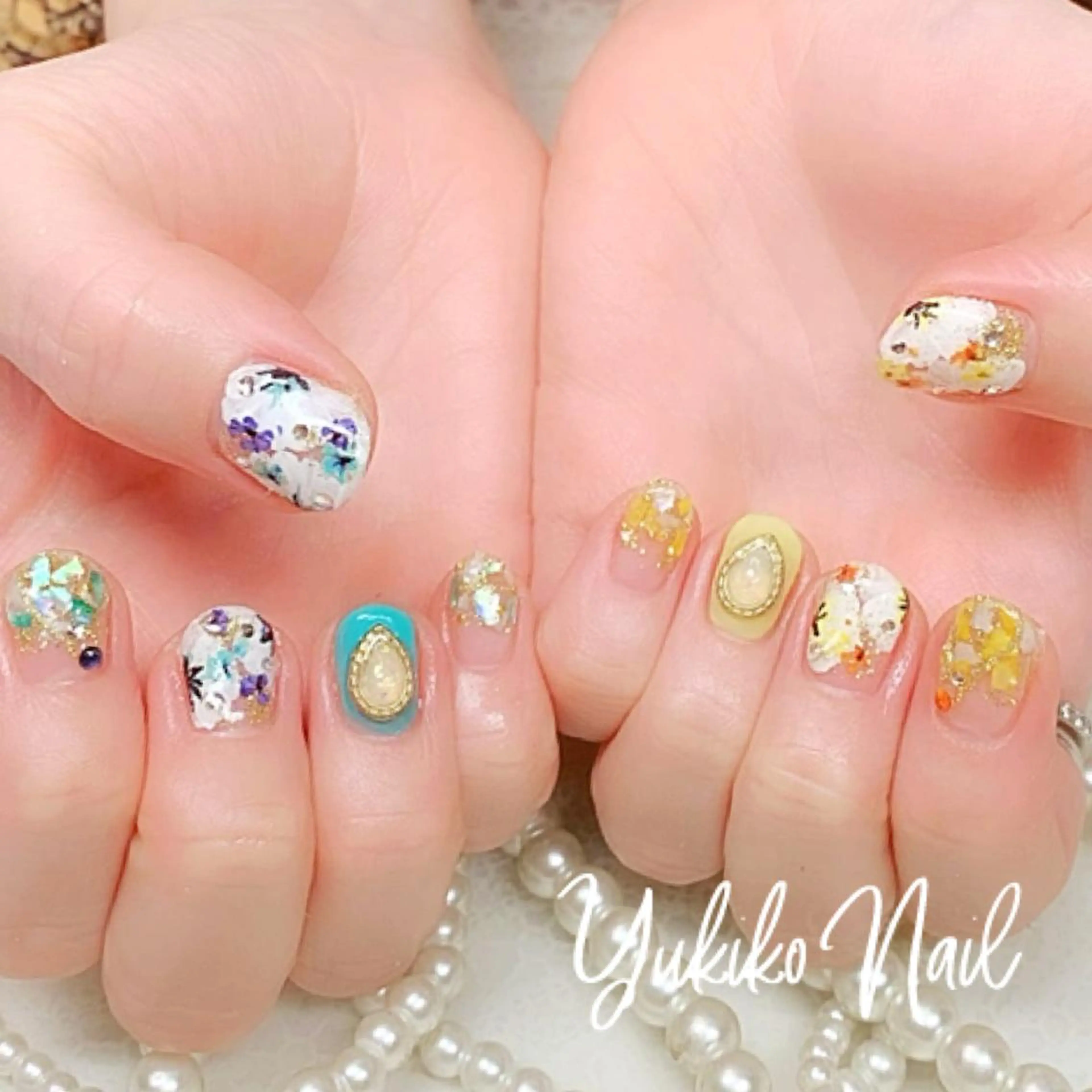 ネイル フラワーネイル ハンドネイル ユキコ ネイルのネイルデザイン