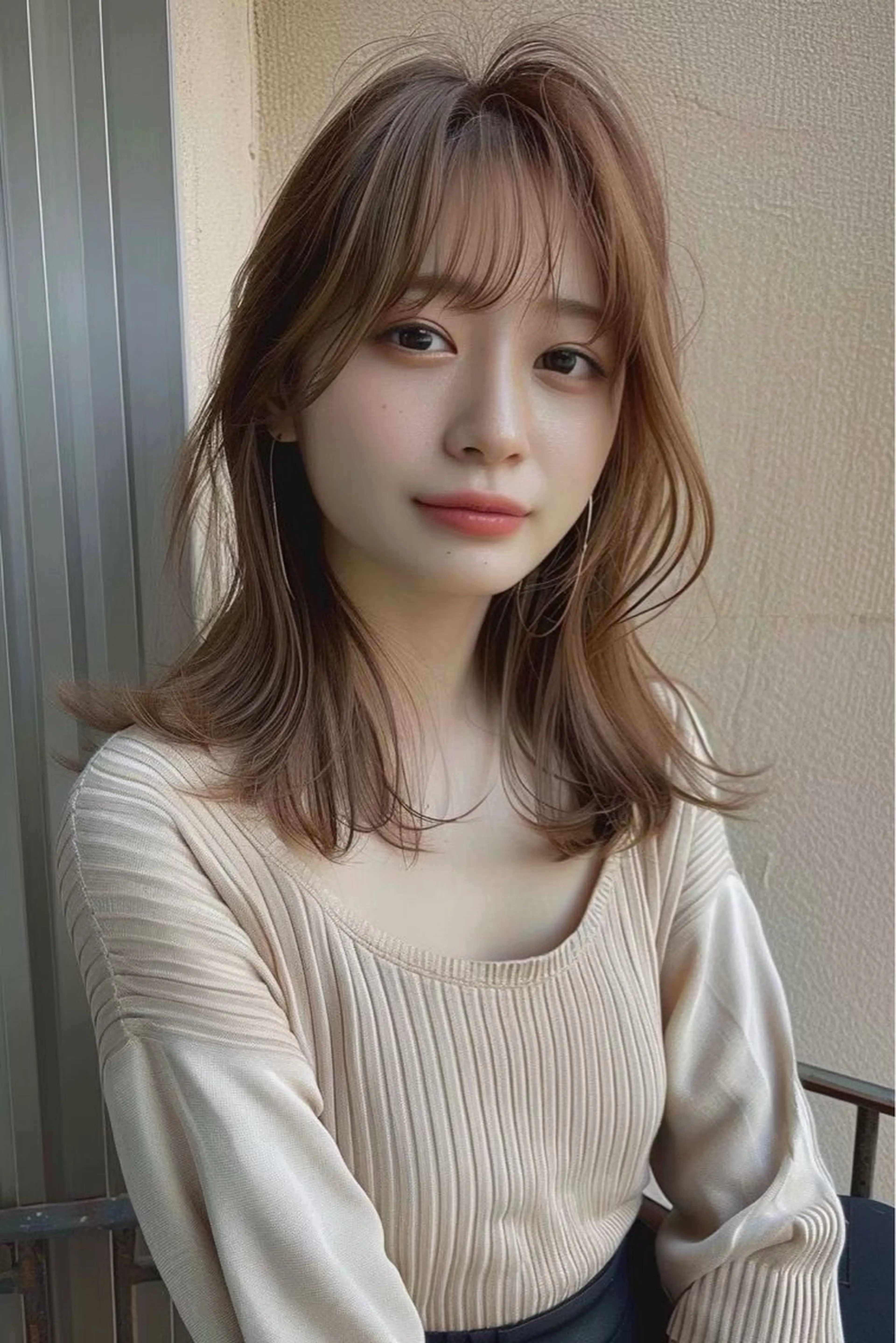 セミロング カラー カット ヘアカラー トリートメント 【丁寧な施術】 似合せカラーYUTOのヘアスタイル