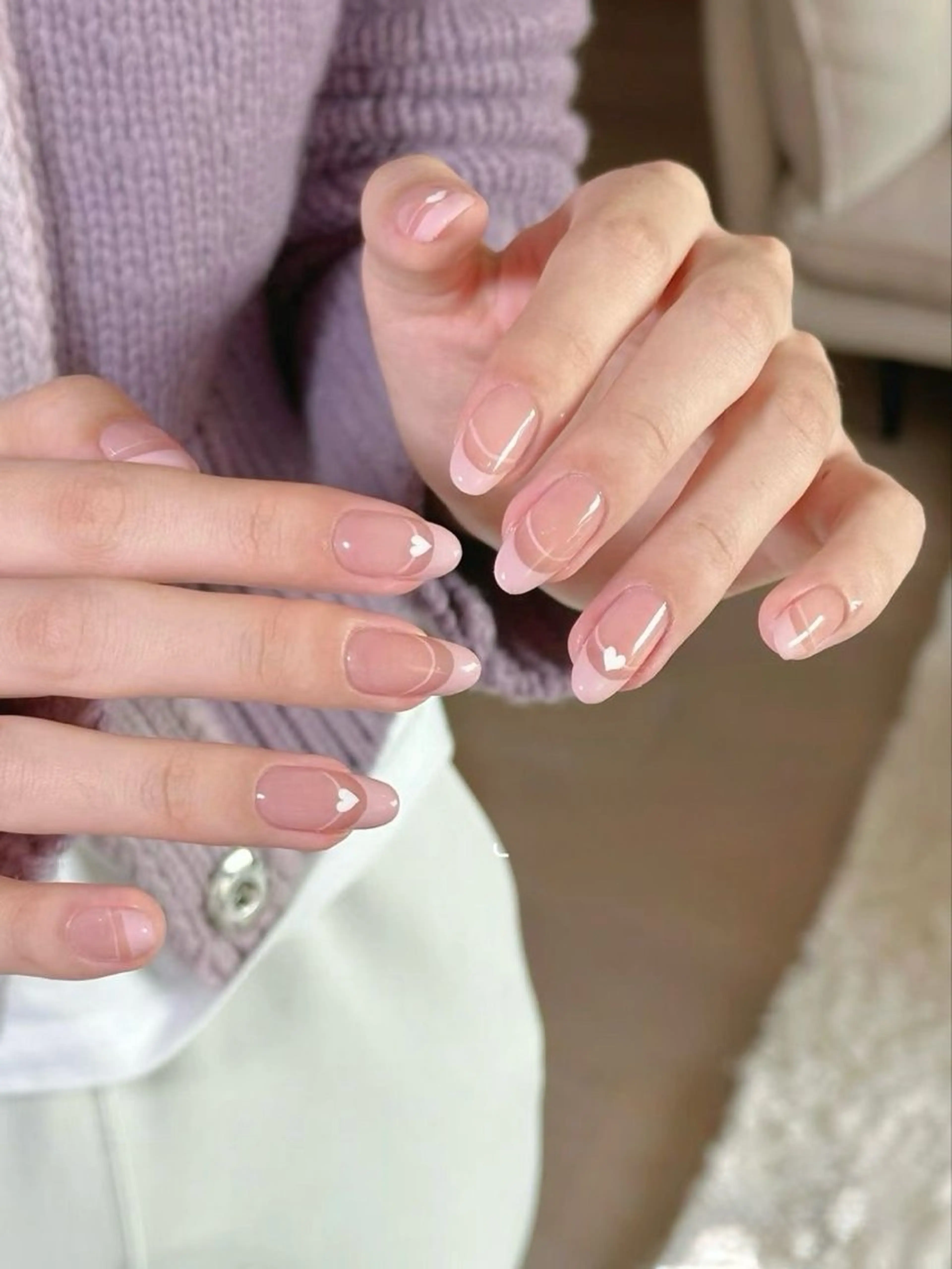 ネイル 長さ出し フレンチネイル グラデーション 卒業式 マグネットネイル MIHANA NAILのネイルデザイン