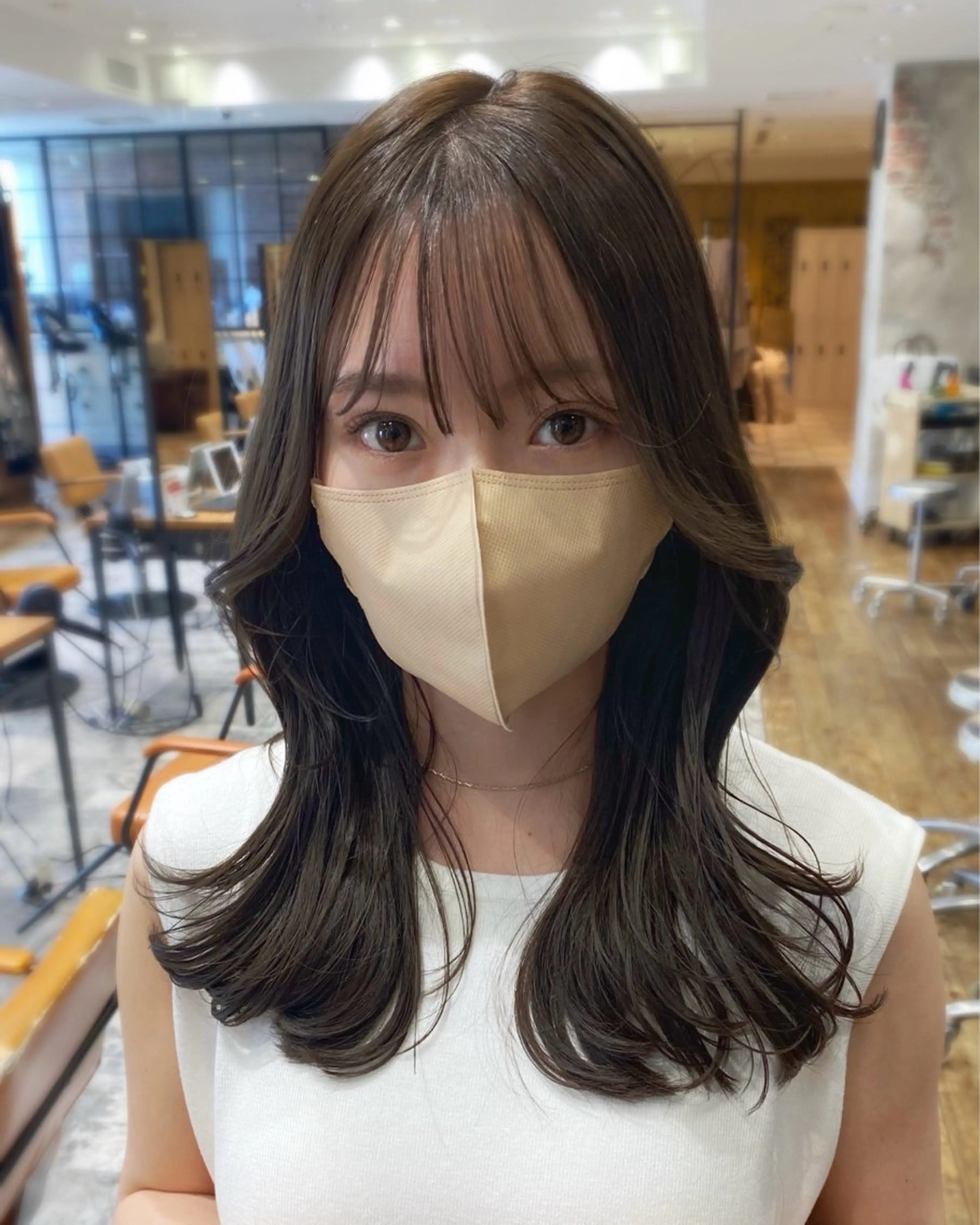 ミディアム カラー On所属・顔まわりカット🌟 くびれヘア/寺門遥輝のヘアスタイル