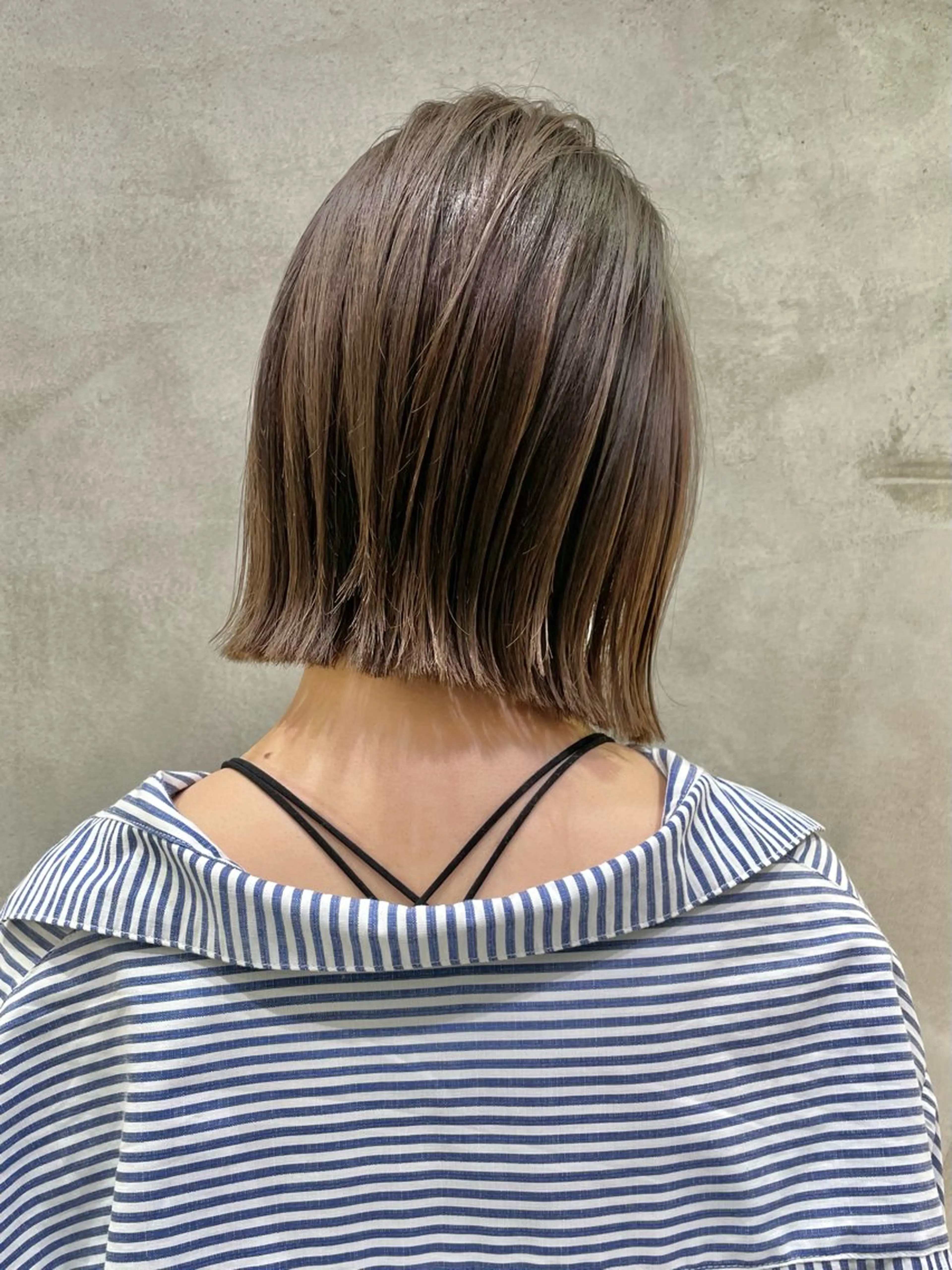 ショート ボブ 外ハネヘア ヘアカラー トリートメント 本田 奈穂美のヘアスタイル