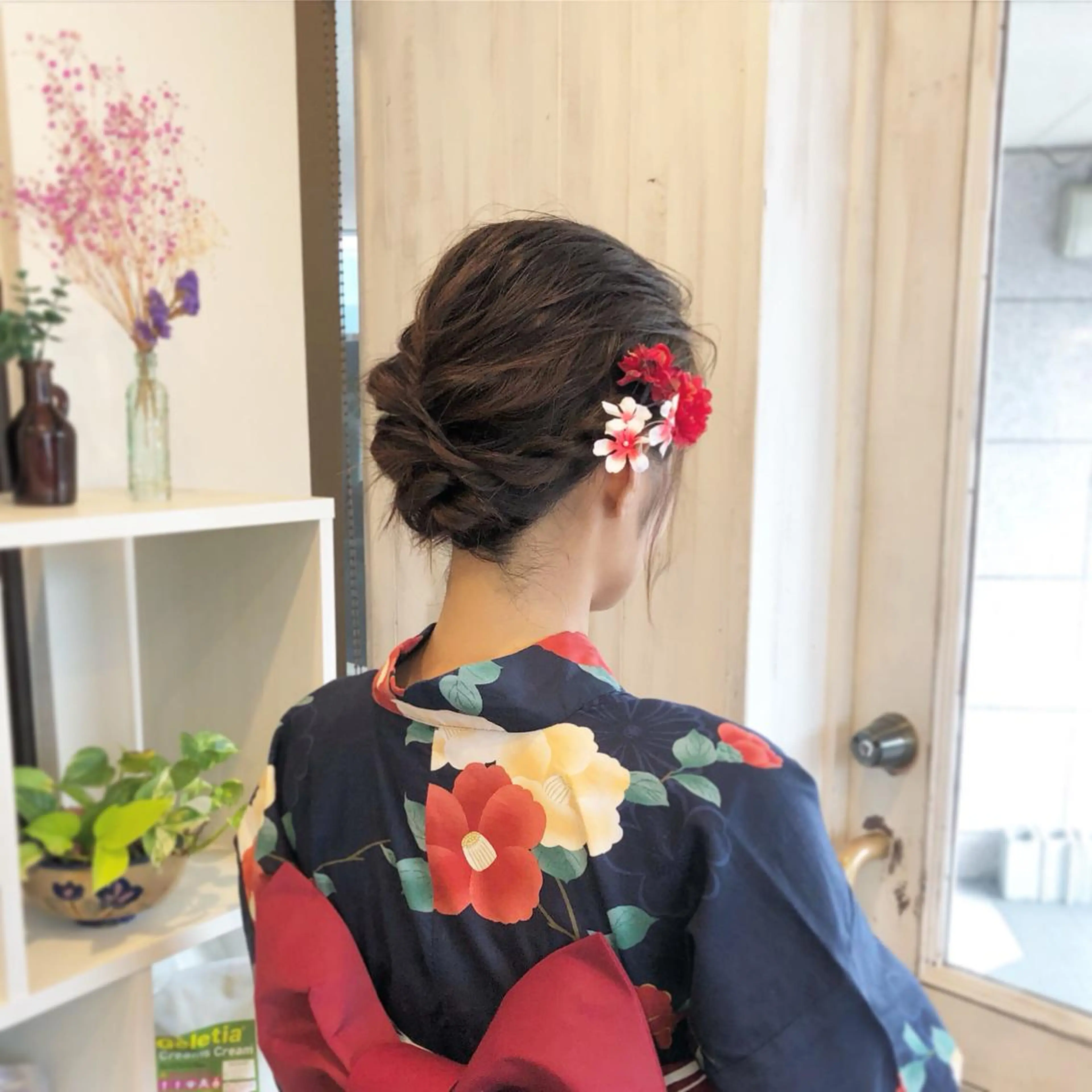ヘアアレンジ 着付け MOLLA 浅香山店所属・谷口ゆめ/美眉 ワックス/縮毛矯正のヘアスタイル