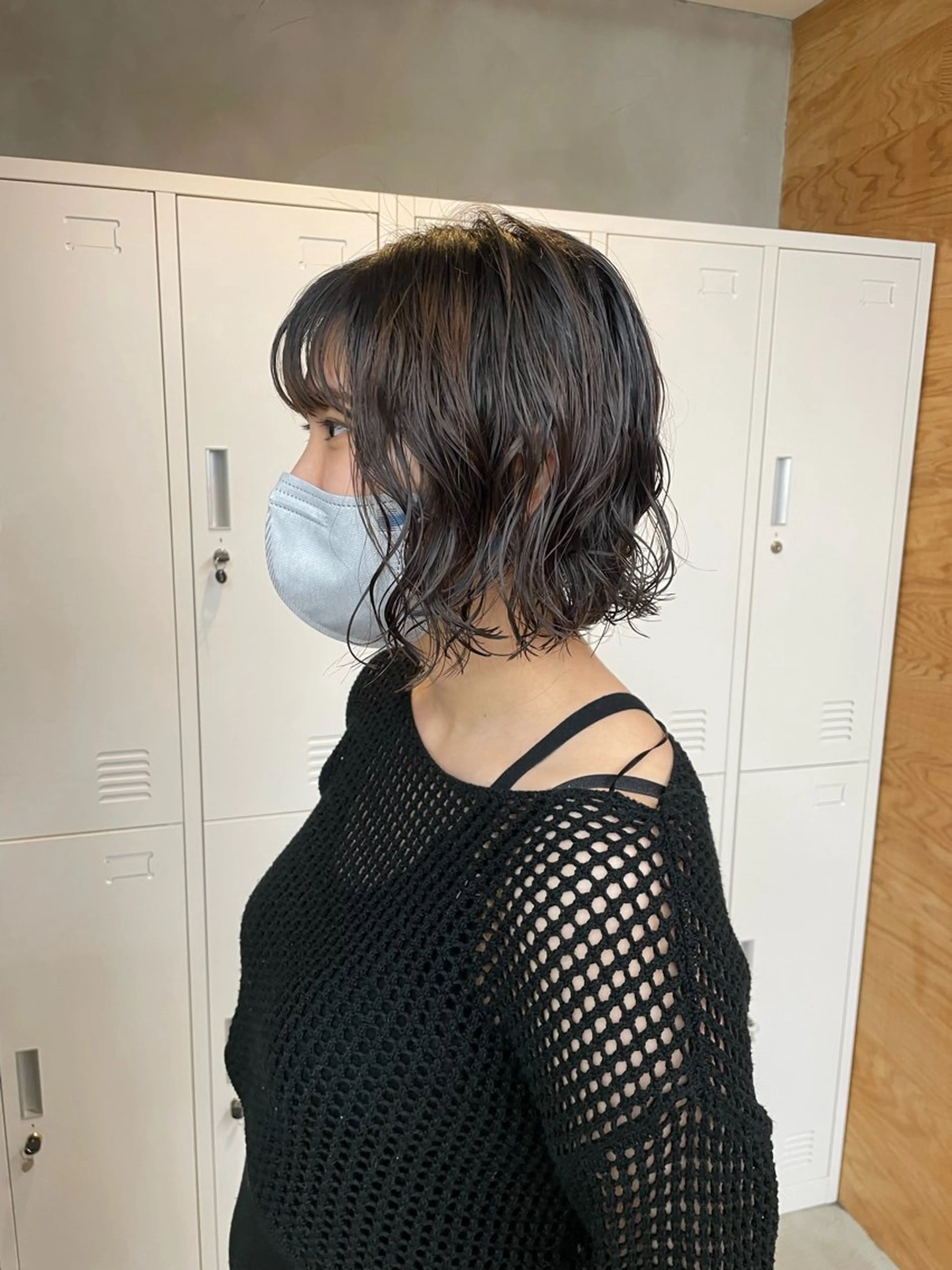 パーマ ボブ ニュアンスパーマ パーマ 榛葉 夢乃のヘアスタイル