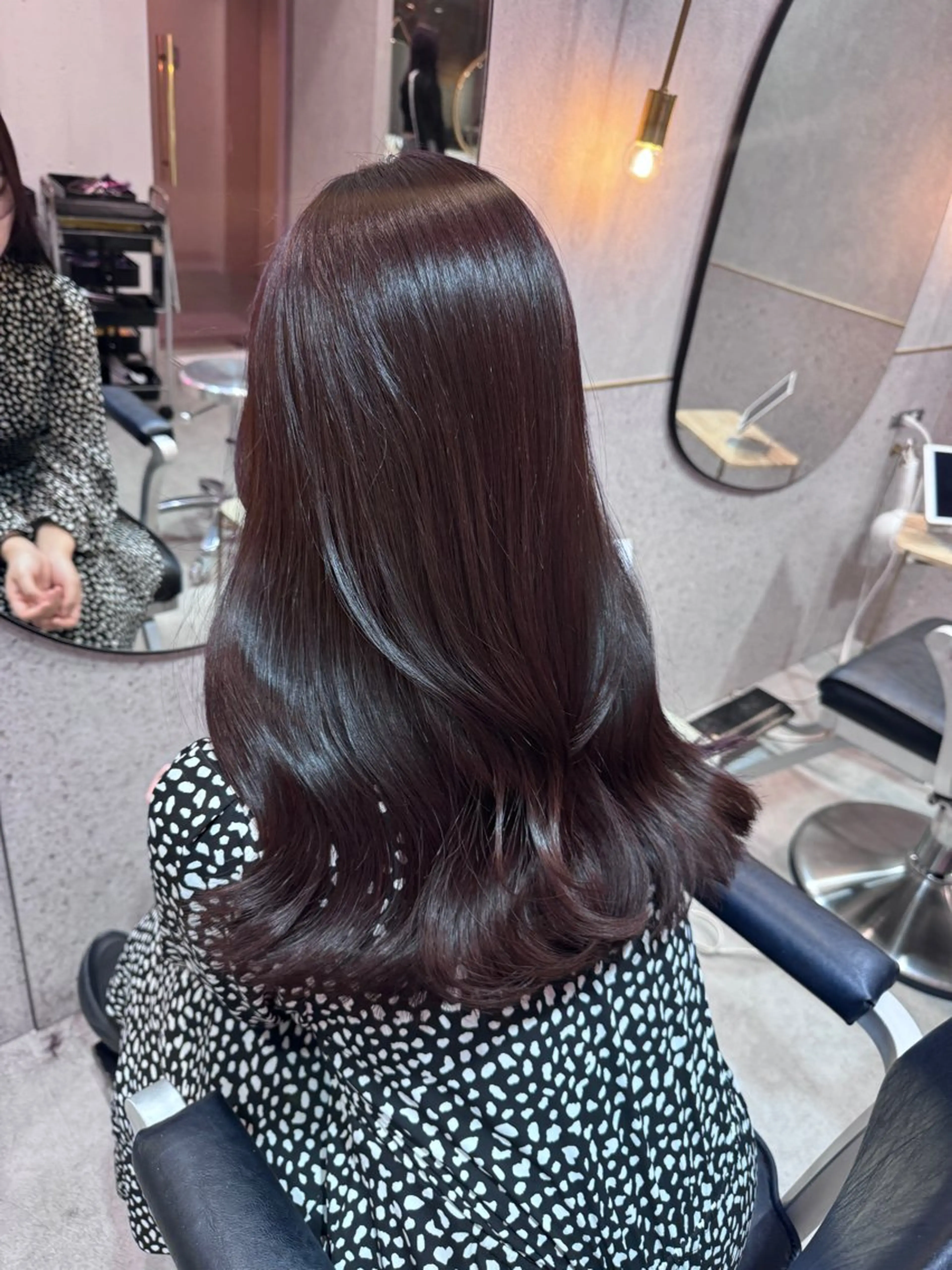 ロング パープルカラー カット ヘアカラー トリートメント 🎀しゅな/韓国 レイヤー/透明感♡のヘアスタイル