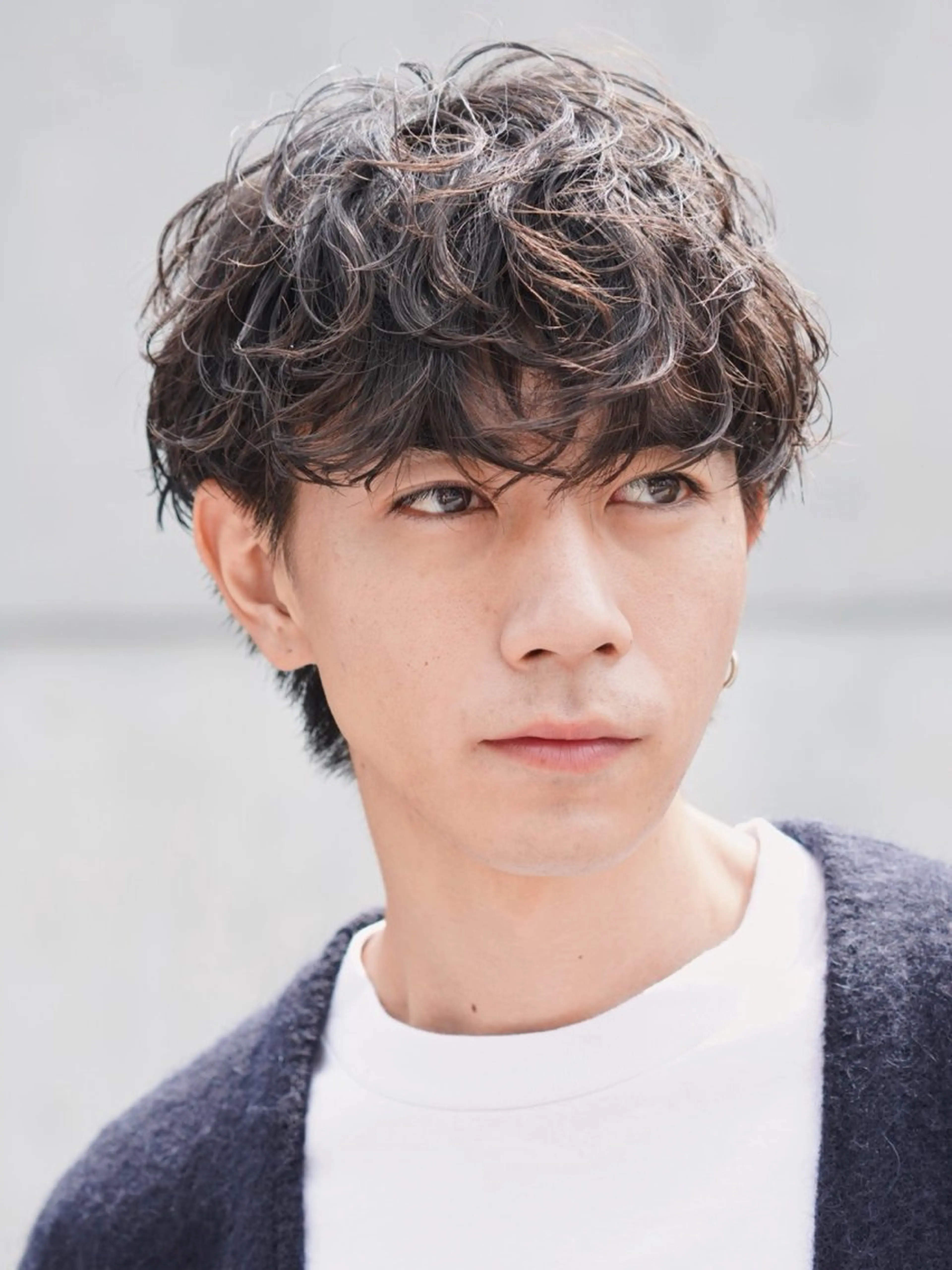 パーマ メンズ マッシュ メンズパーマ 波巻きパーマ パーマ fifth 渋谷原宿 波巻きパーマイノウエのヘアスタイル