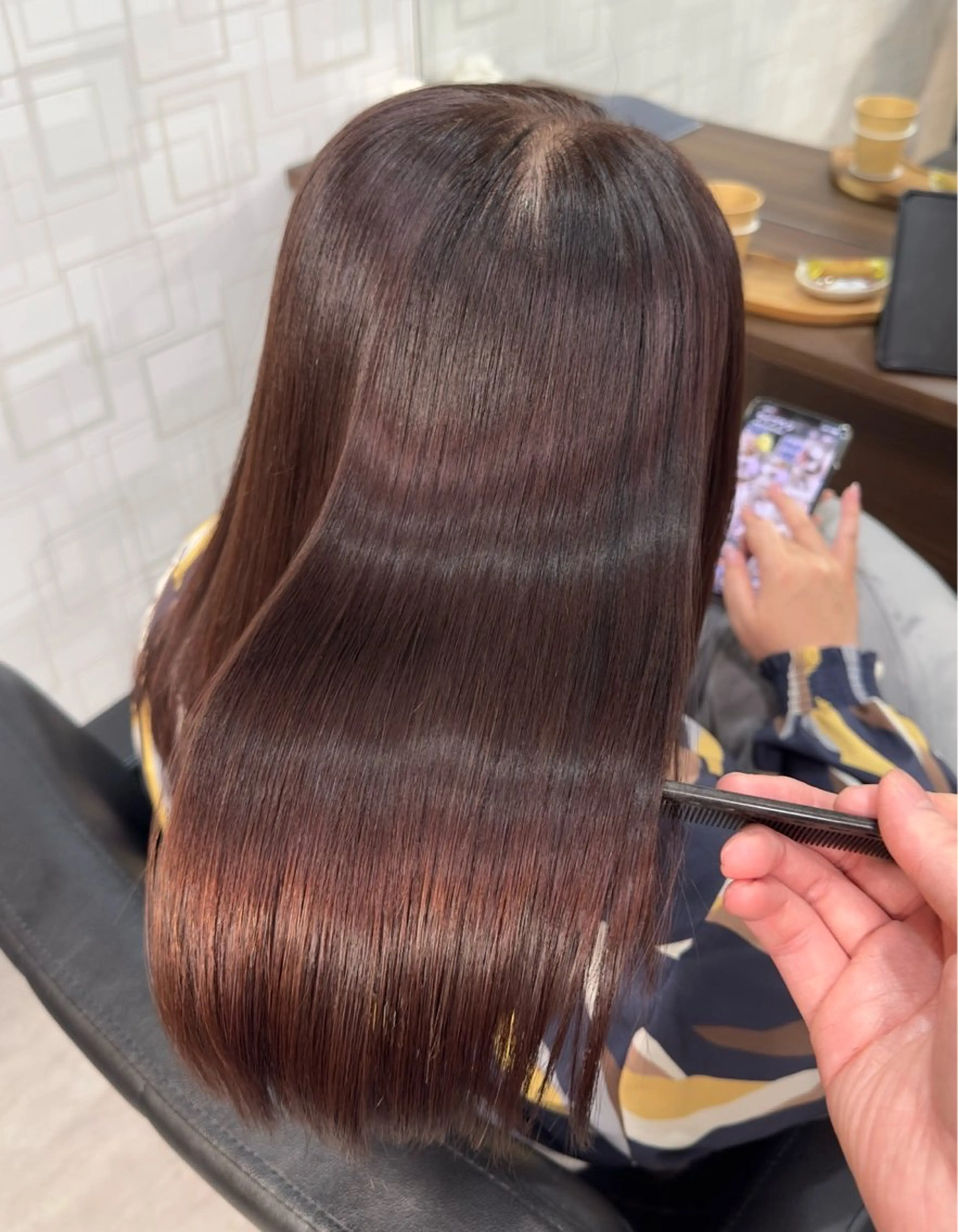 ✨初回限定格安クーポン✨カット＋髪質改善カラー＋アルカリ酸熱トリートメントの写真