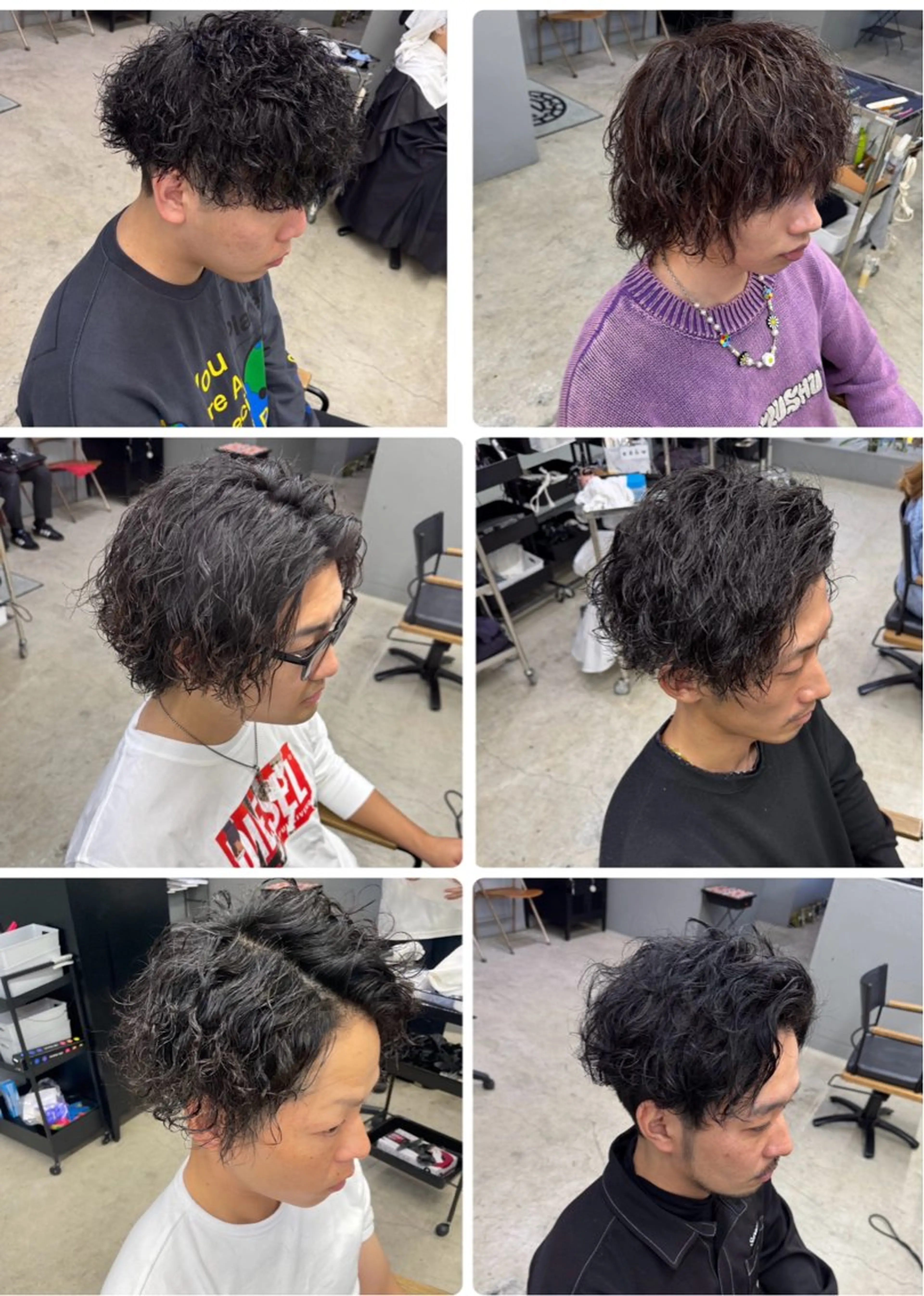 ショート パーマ メンズ カット パーマ メンズ専門サロン wokeのヘアスタイル