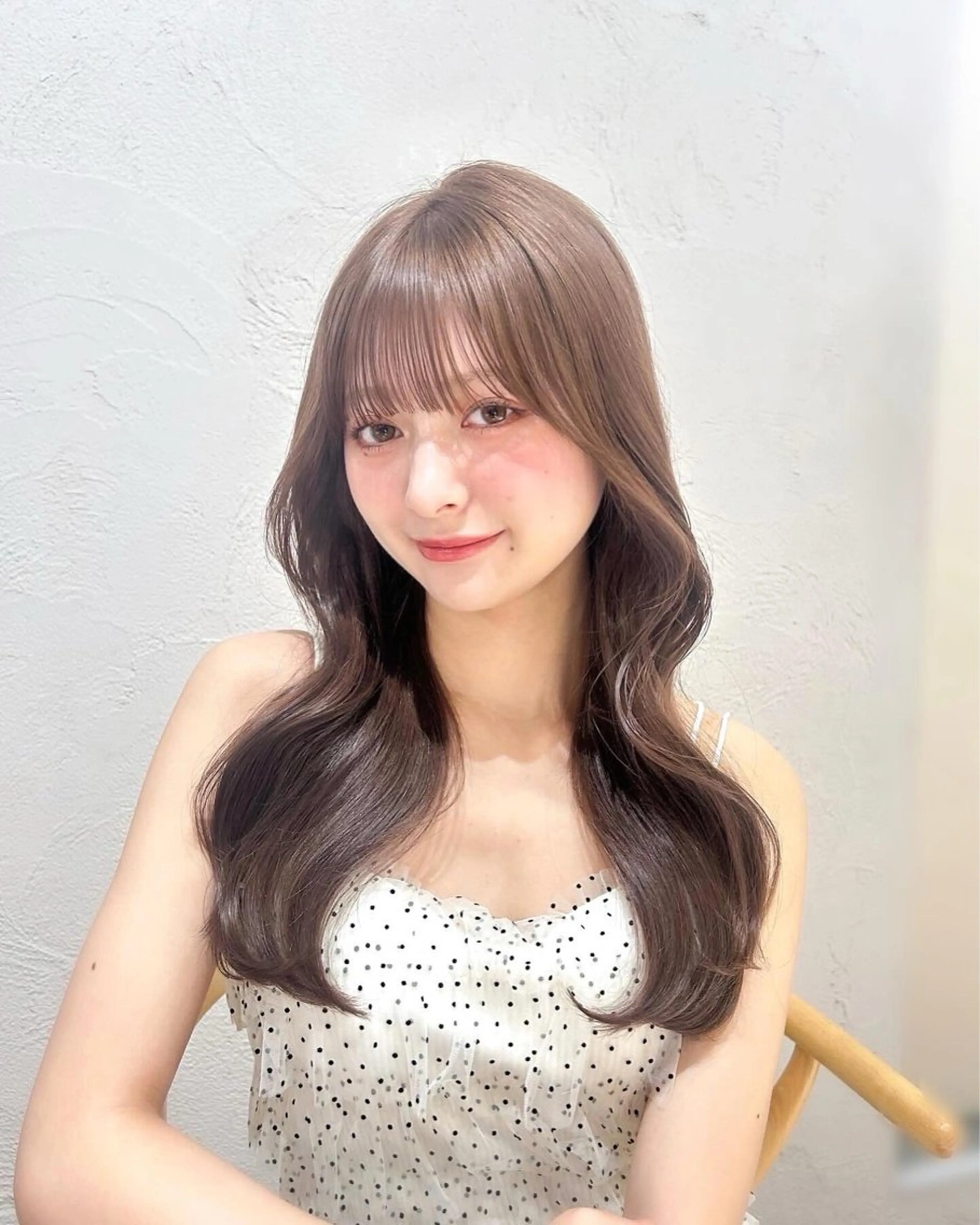 ロング カラー 顔周りカット レイヤーカット ミディアムヘア Chifumiのヘアスタイル