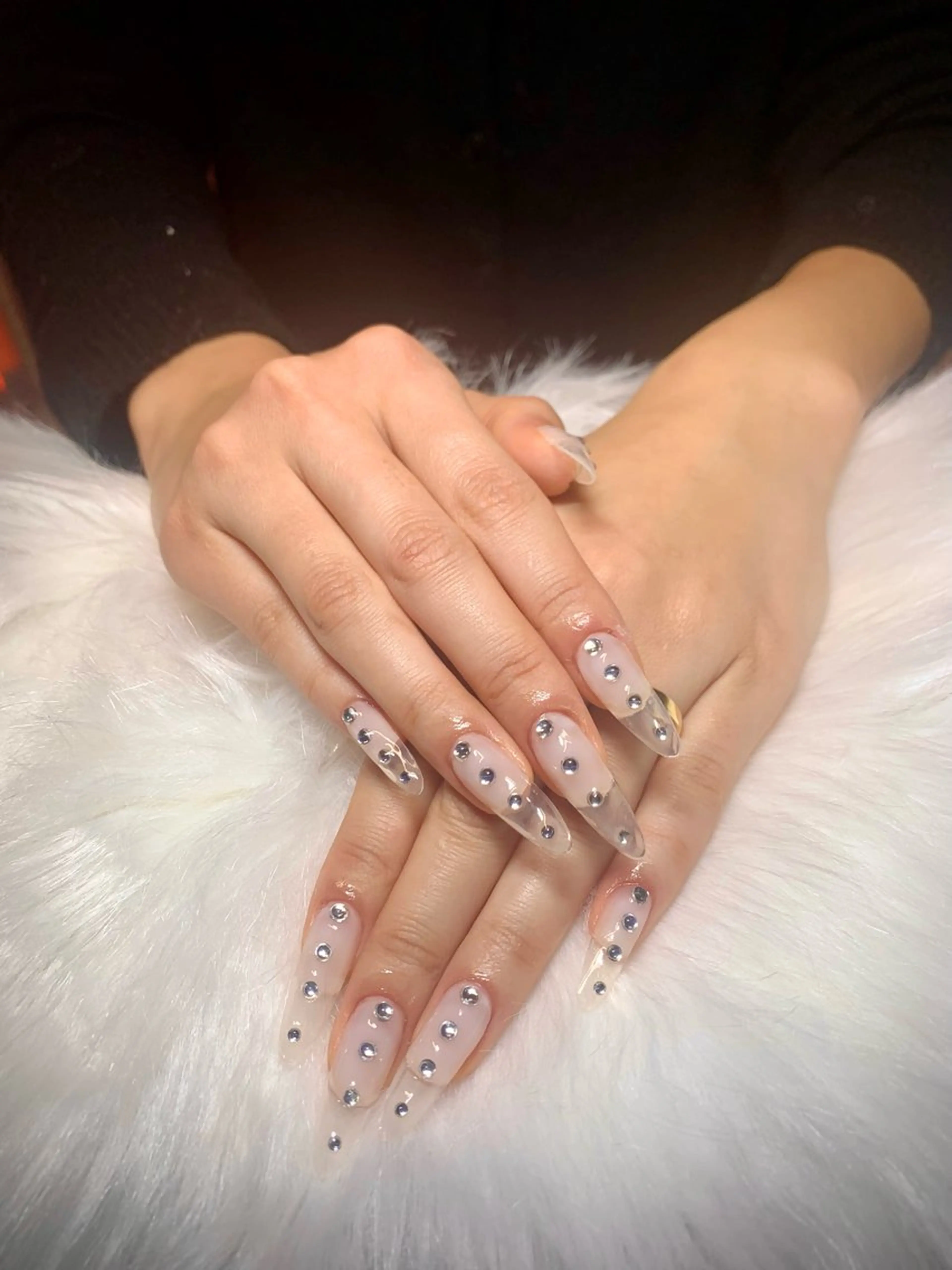 ネイル アートネイル チークネイル 長さ出し フレンチネイル ジェルネイル Lily nails studio所属・ネイルサロン Lilyのネイルデザイン