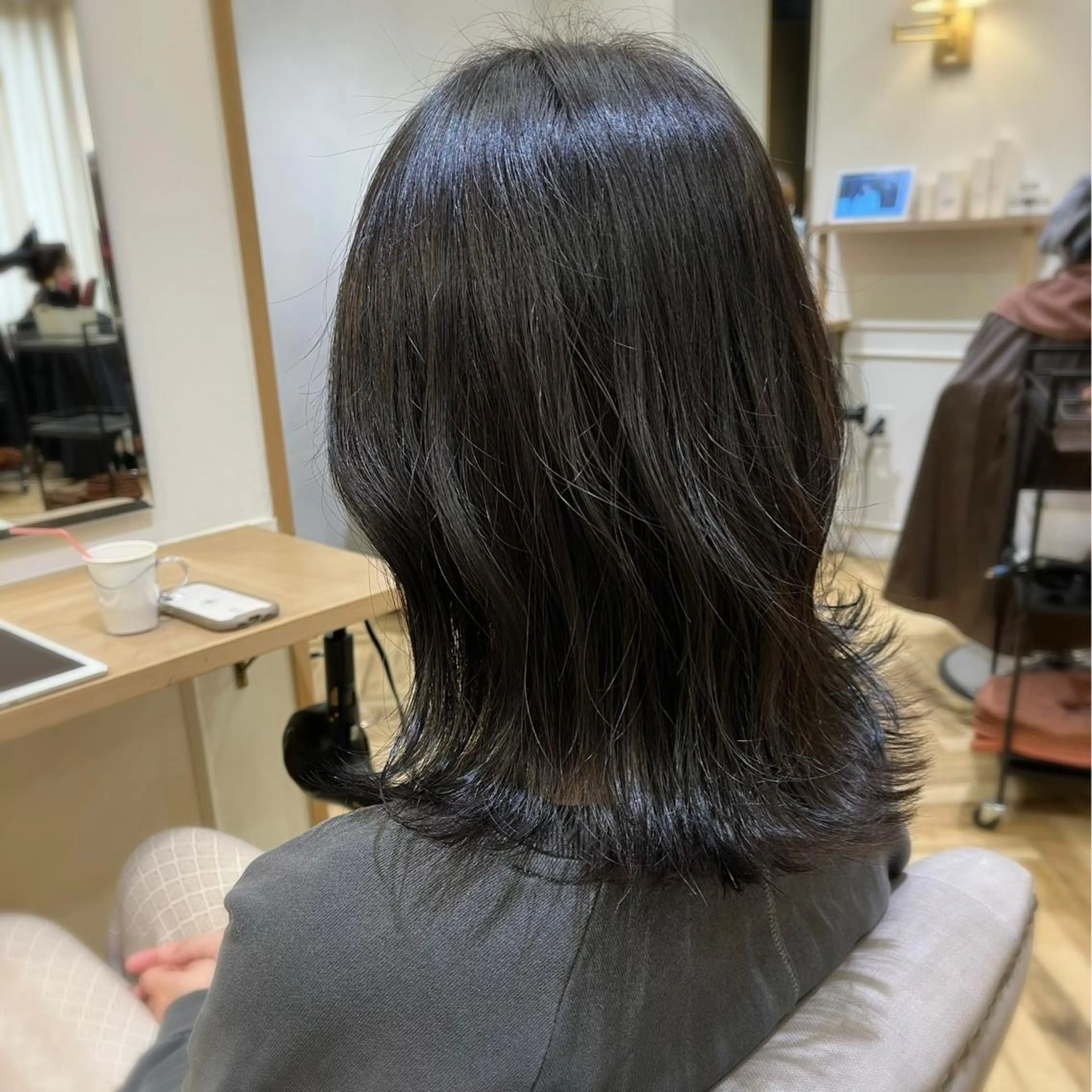 ミディアム カット ヘアカラー トリートメント 韓国ﾍｱ&ｼｮｰﾄ ボブ💜桑原のヘアスタイル