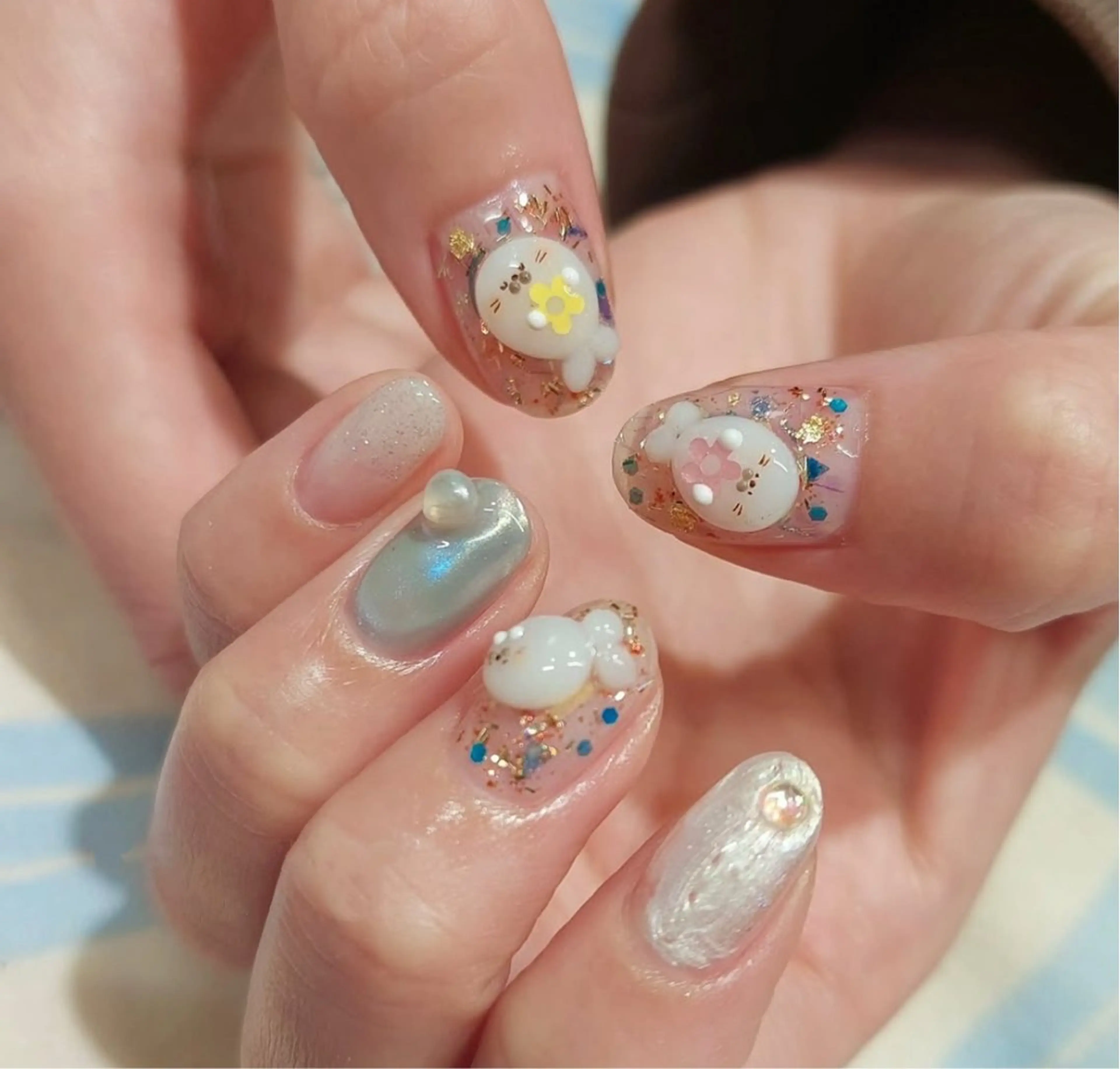 ネイル クリアネイル ぷっくりネイル ハンドネイル minimus._.nails(votre salon)所属・Kyu Yui(🇹🇼)のネイルデザイン