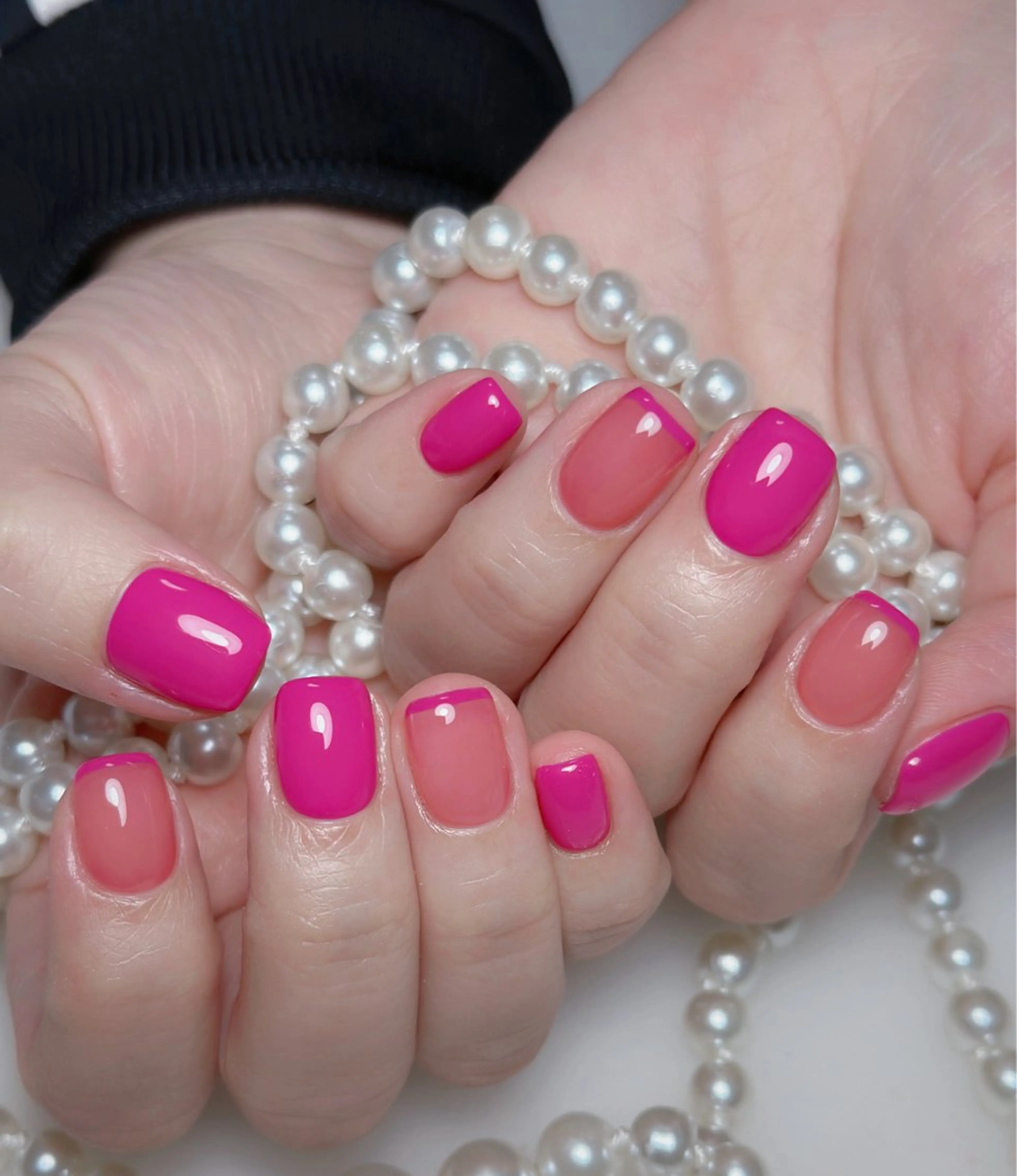 ネイル オーロラネイル 長さ出し フットネイル 韓国ネイル ラメ(グリッター) 👍thumbs up nail👍のネイルデザイン