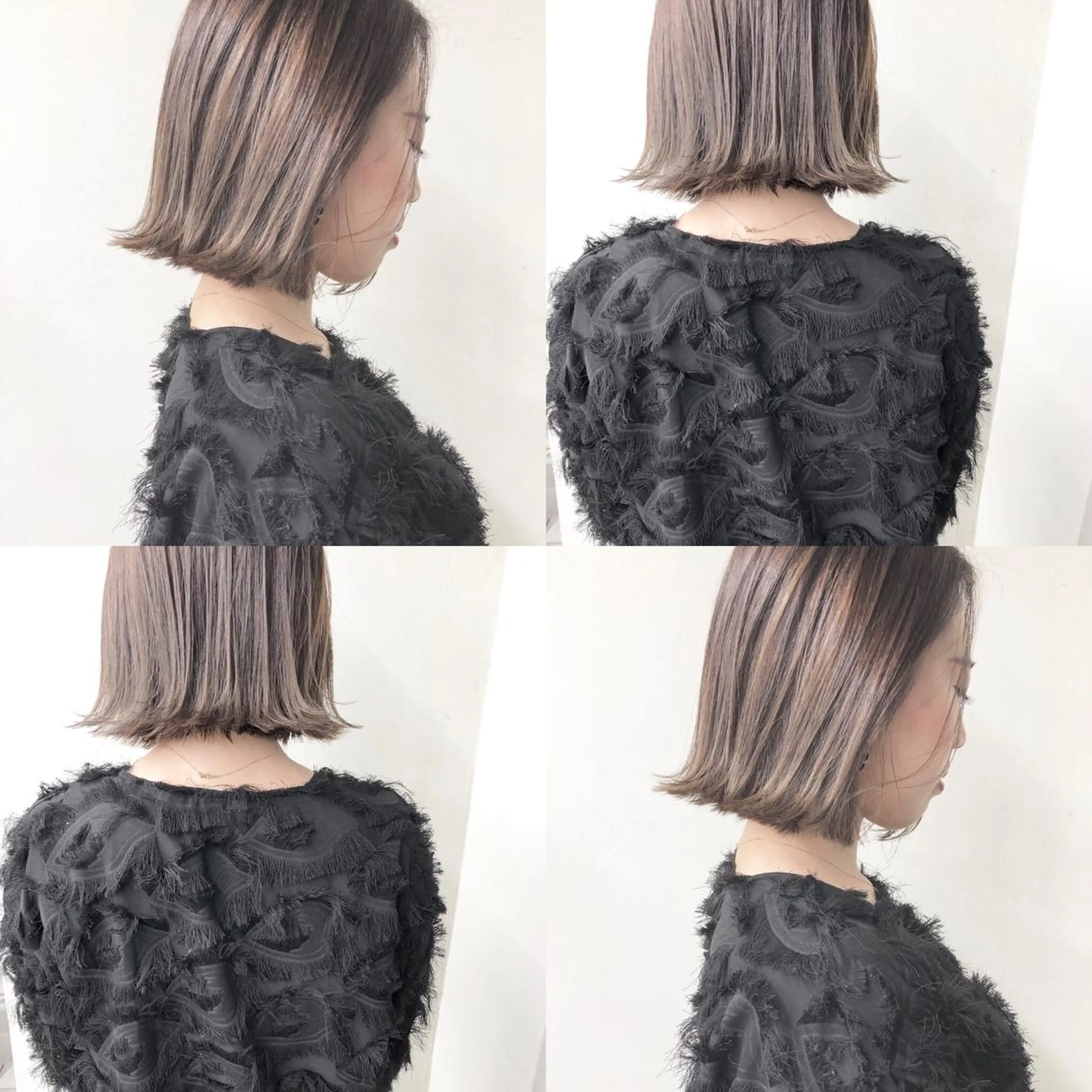 ミディアム アッシュ ハイライト ヘアカラー トリートメント 小澤大輔 YOLO hairのヘアスタイル