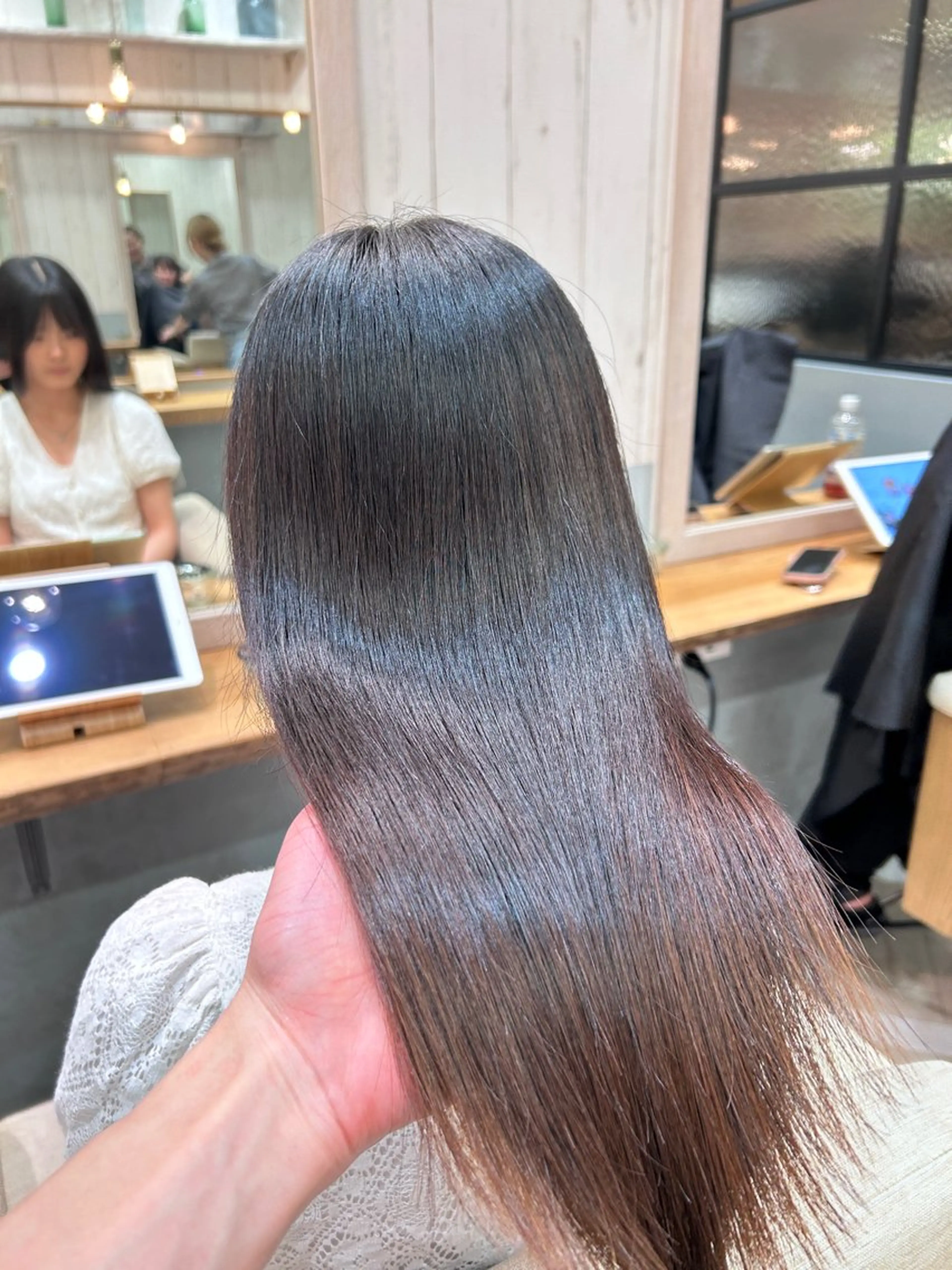 ロング 縮毛矯正 カット 縮毛矯正 ボブ/レイヤーボブ/ 髪質改善/梶川 夏季のヘアスタイル