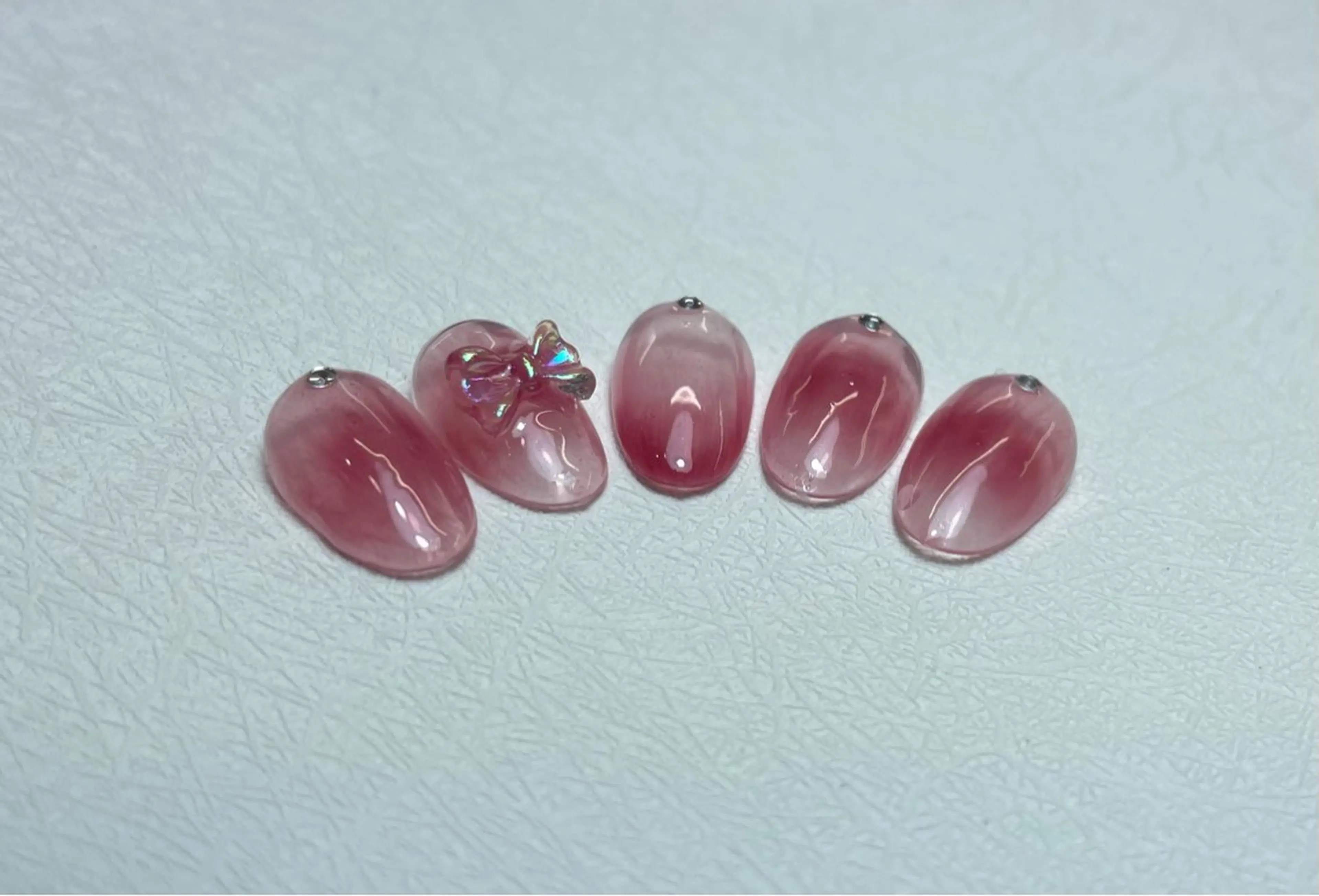 ネイル 長さ出し ジェルネイル ガーリー 韓国ネイル ロングネイル 中野駅から2分 MEO NAILのネイルデザイン