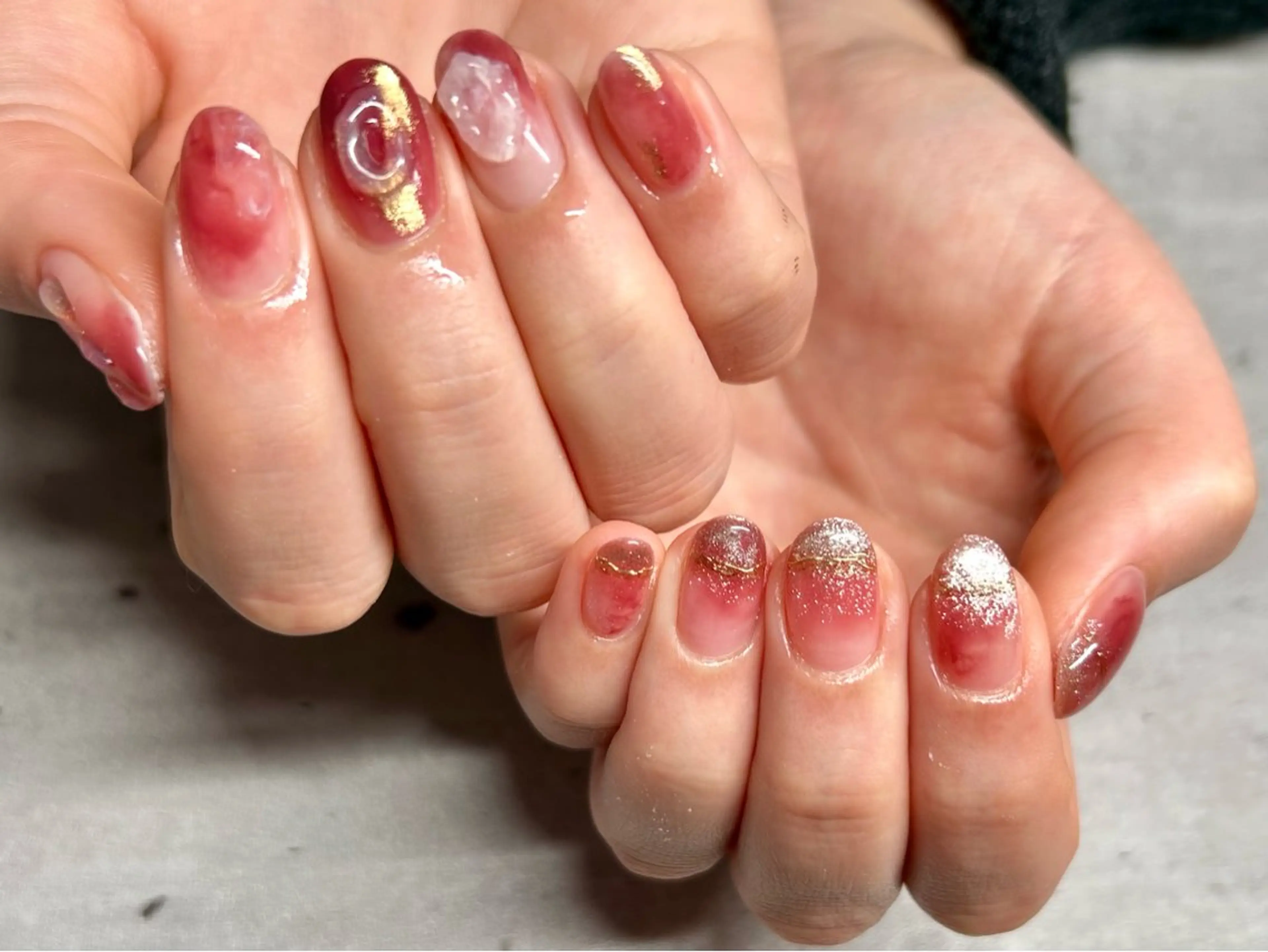 ネイル 持ち込み ニュアンスネイル joieange MEGUMIのネイルデザイン