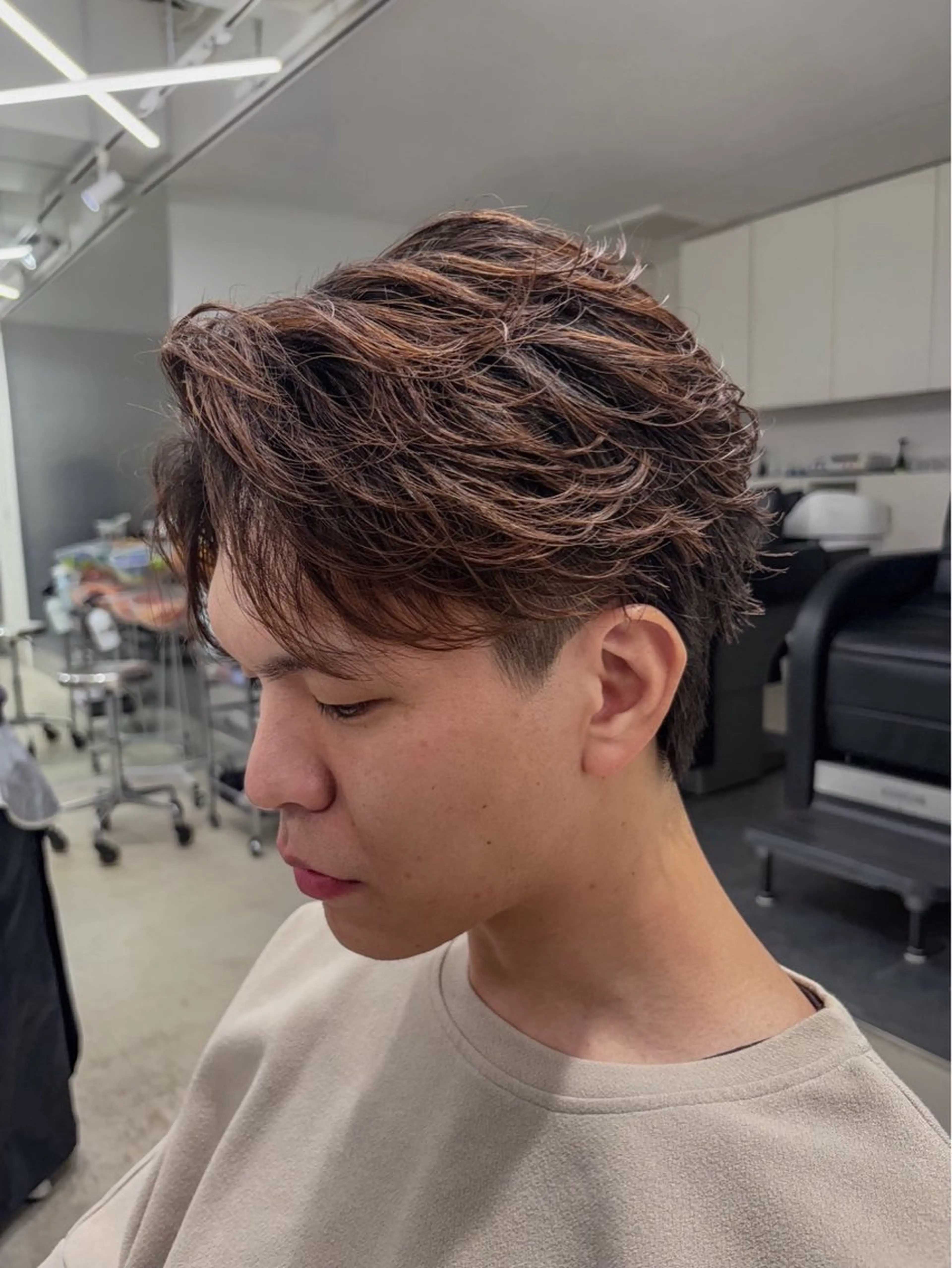 ショート パーマ メンズ カット パーマ 松井 生のヘアスタイル