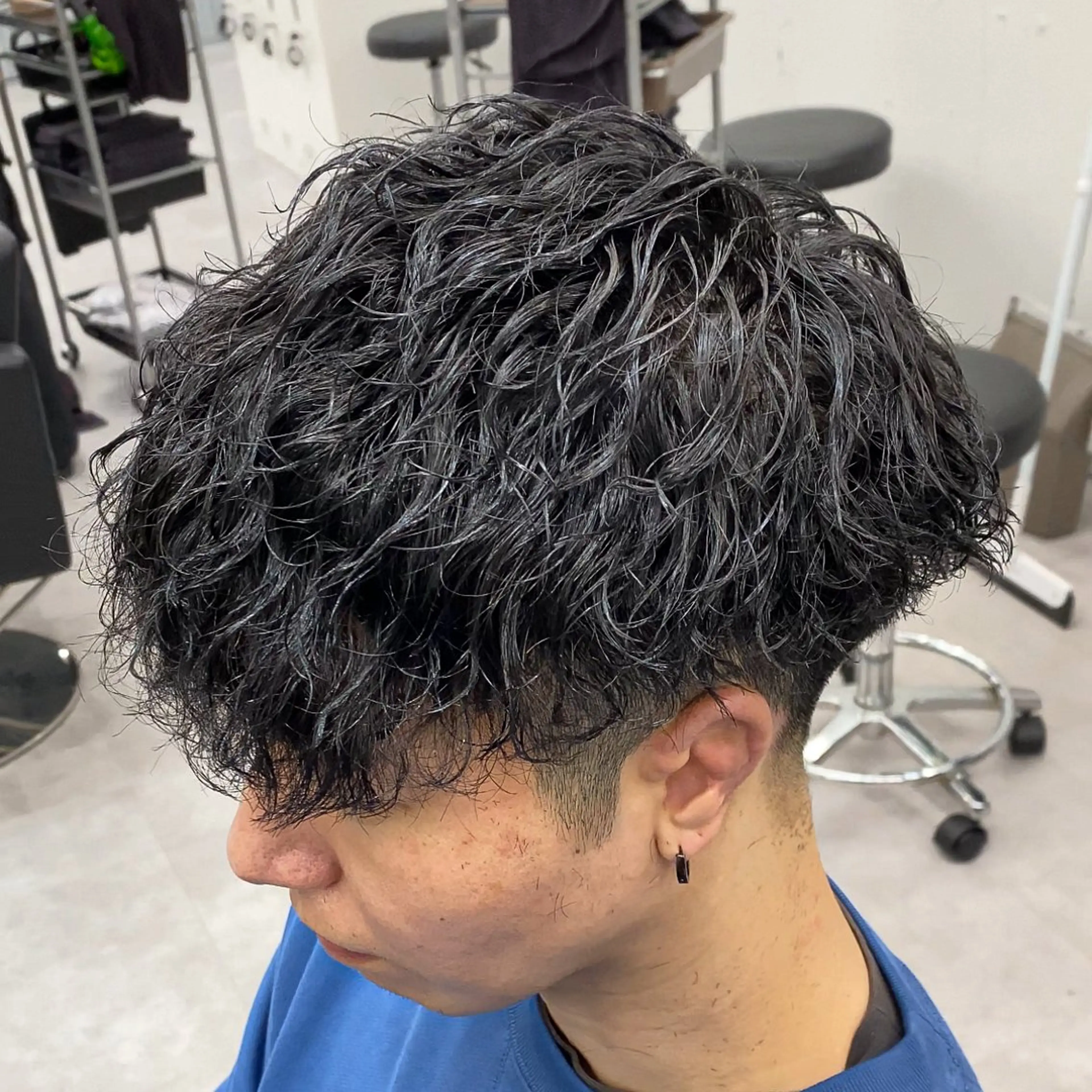ショート パーマ メンズ カット パーマ メンズ特化LIBER 石川玲央のヘアスタイル