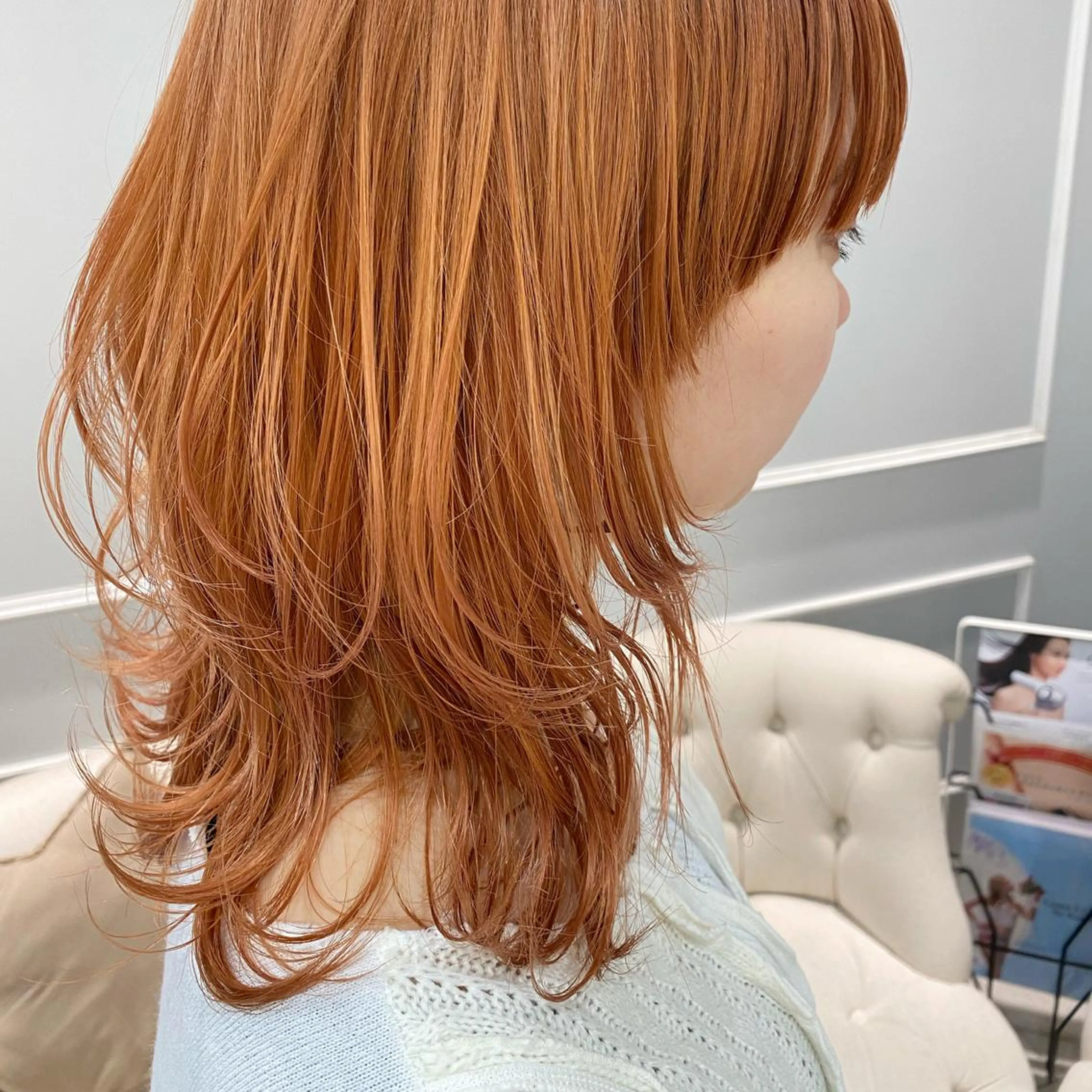 ミディアム カラー オレンジ ヘアカラー トリートメント 💜韓国ヘア🇰🇷 トヨキトキコのヘアスタイル