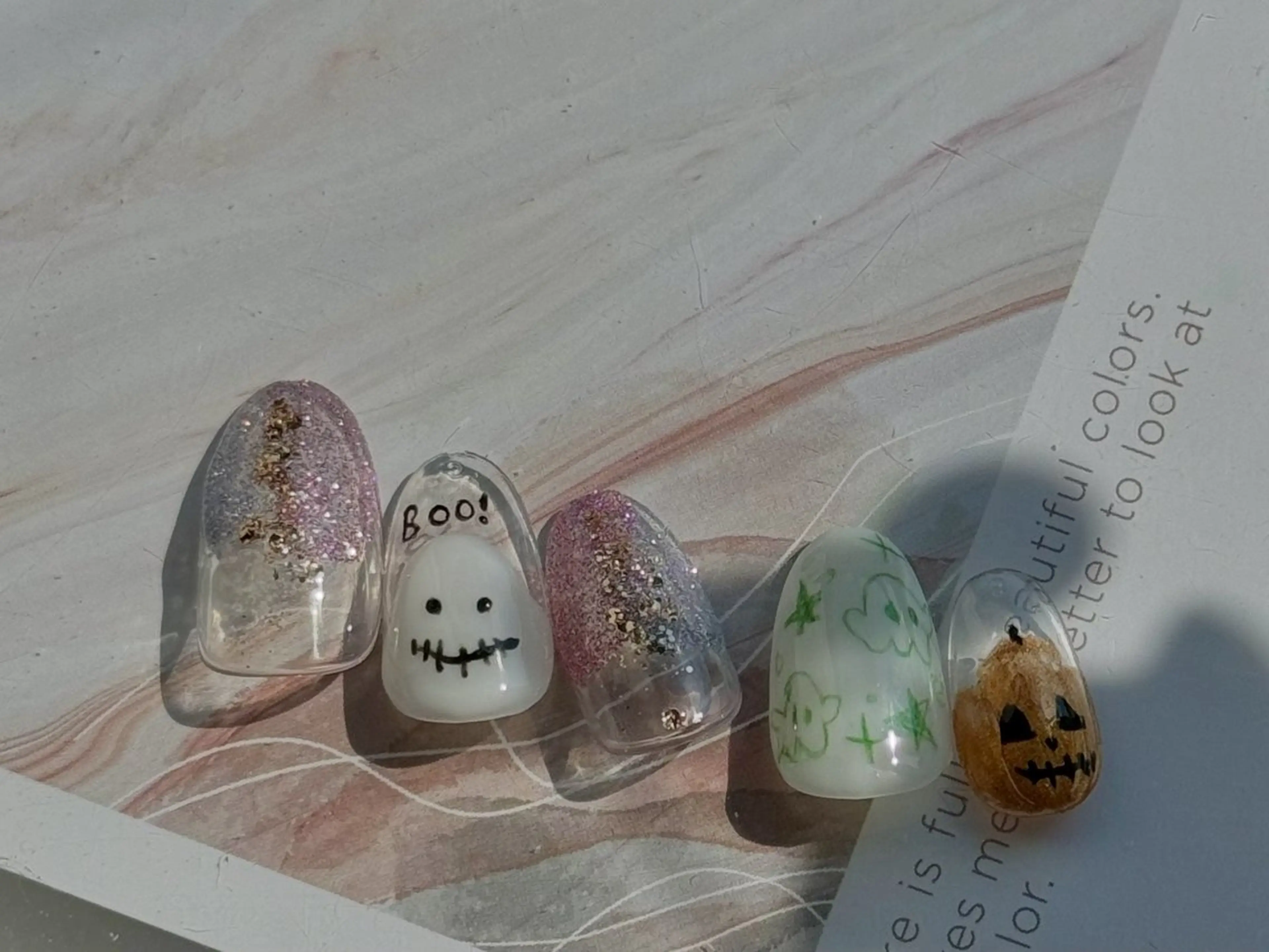 ネイル ハロウィン angelina星が丘店（旧：angelina東山公園駅前店）所属・KAORI🦄 星ヶ丘徒歩1分サロンのネイルデザイン